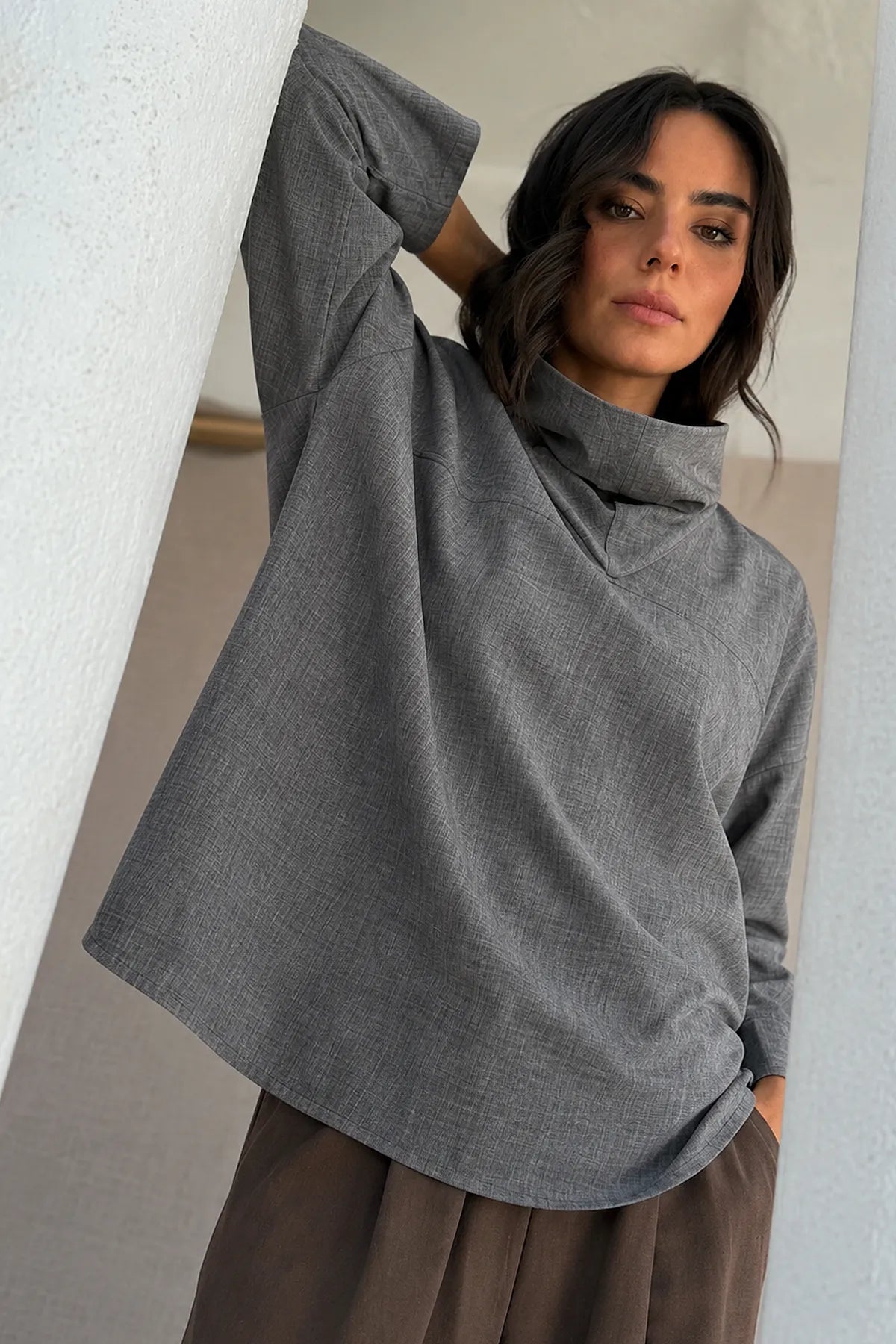 Blusa Bote Lana y Tencel