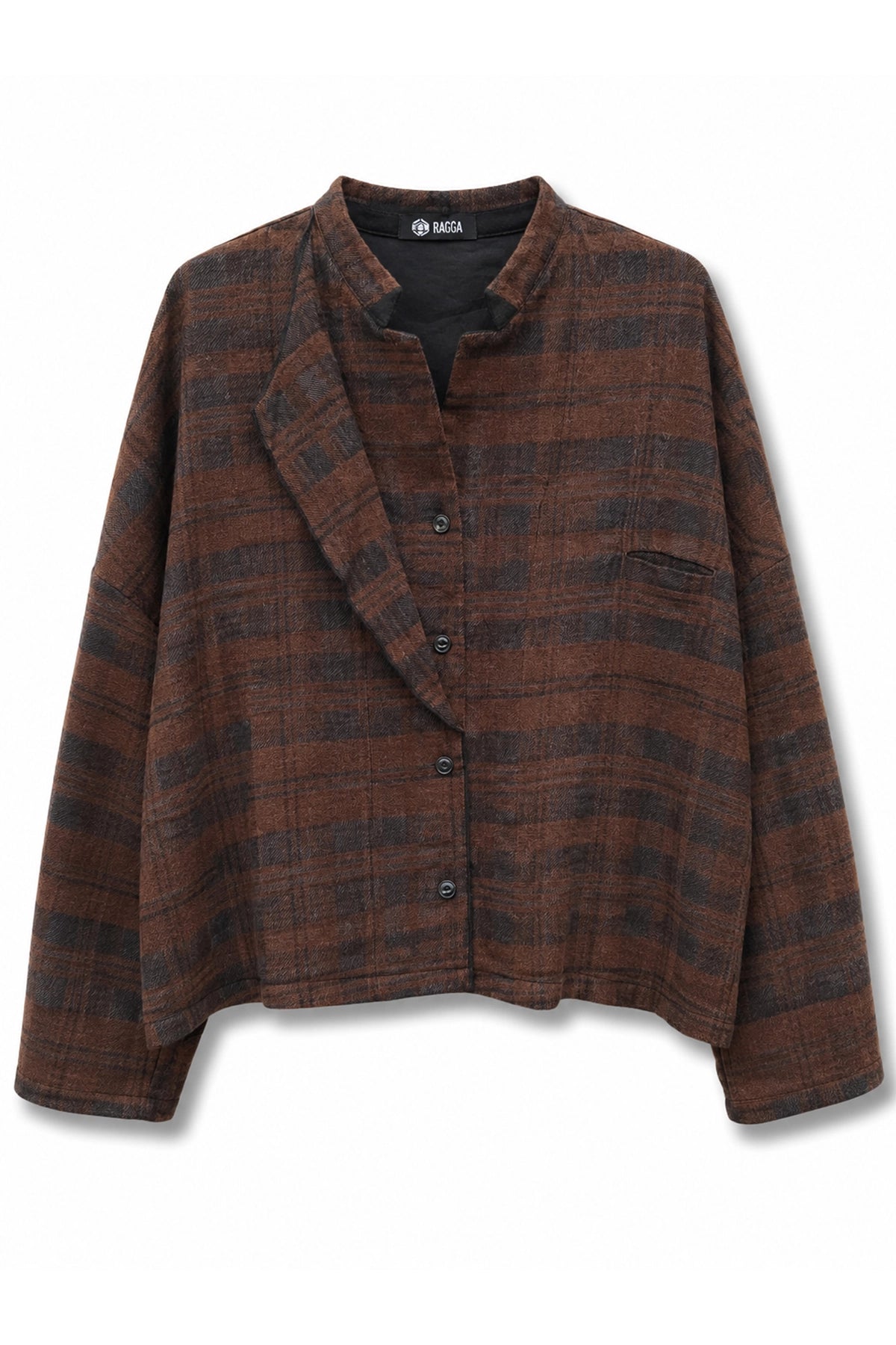 Blusa Lana Tartan Cacao