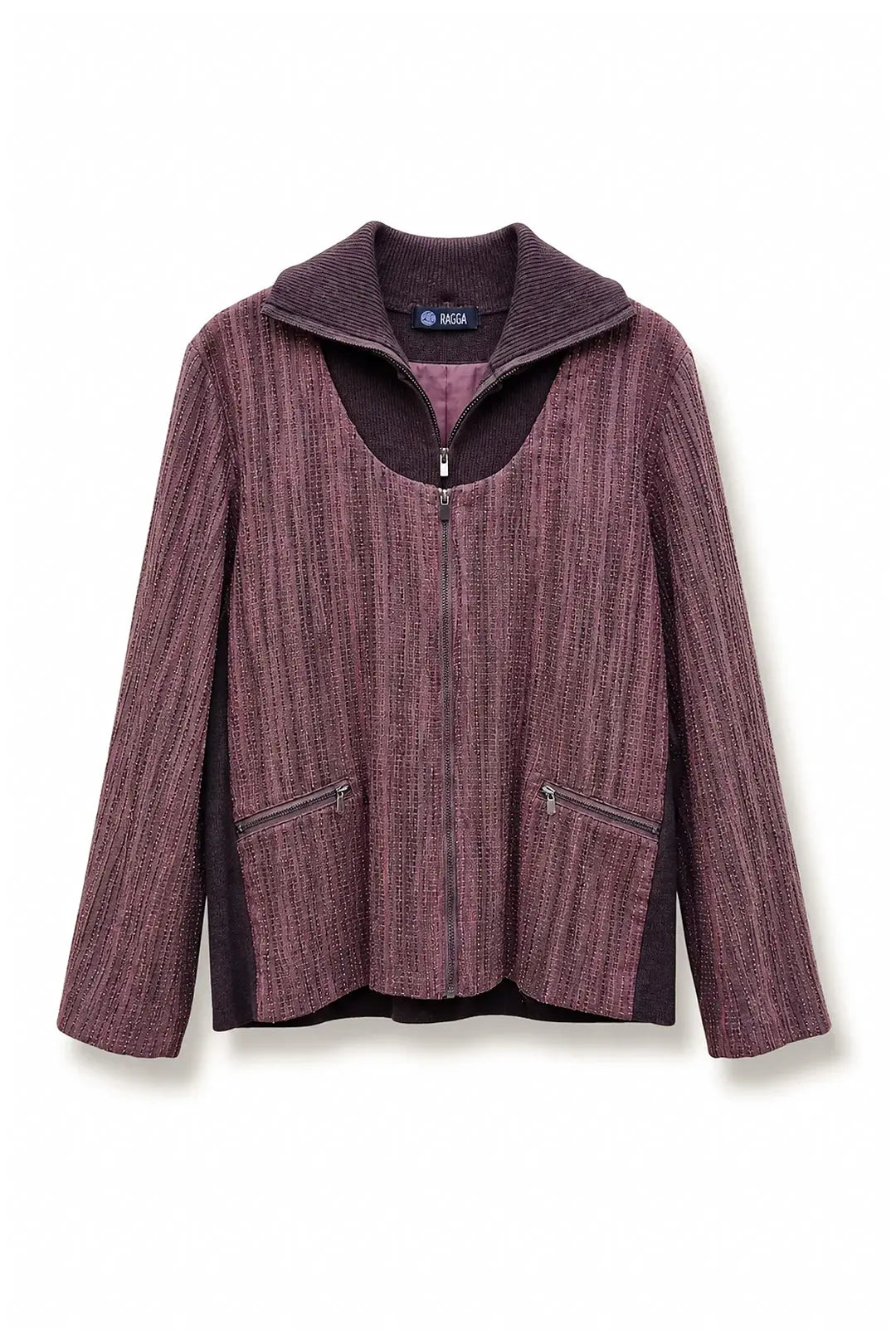 Chaqueta Tencel Relieve y Rib