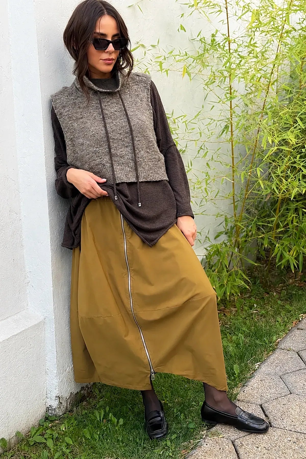 Sweater Irregular Cordon