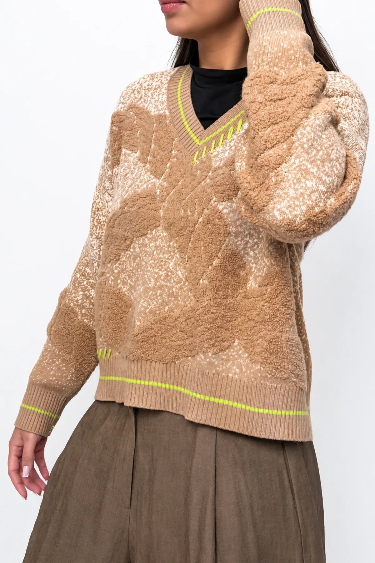 Sweater Lana Moka Pespuntes Lima