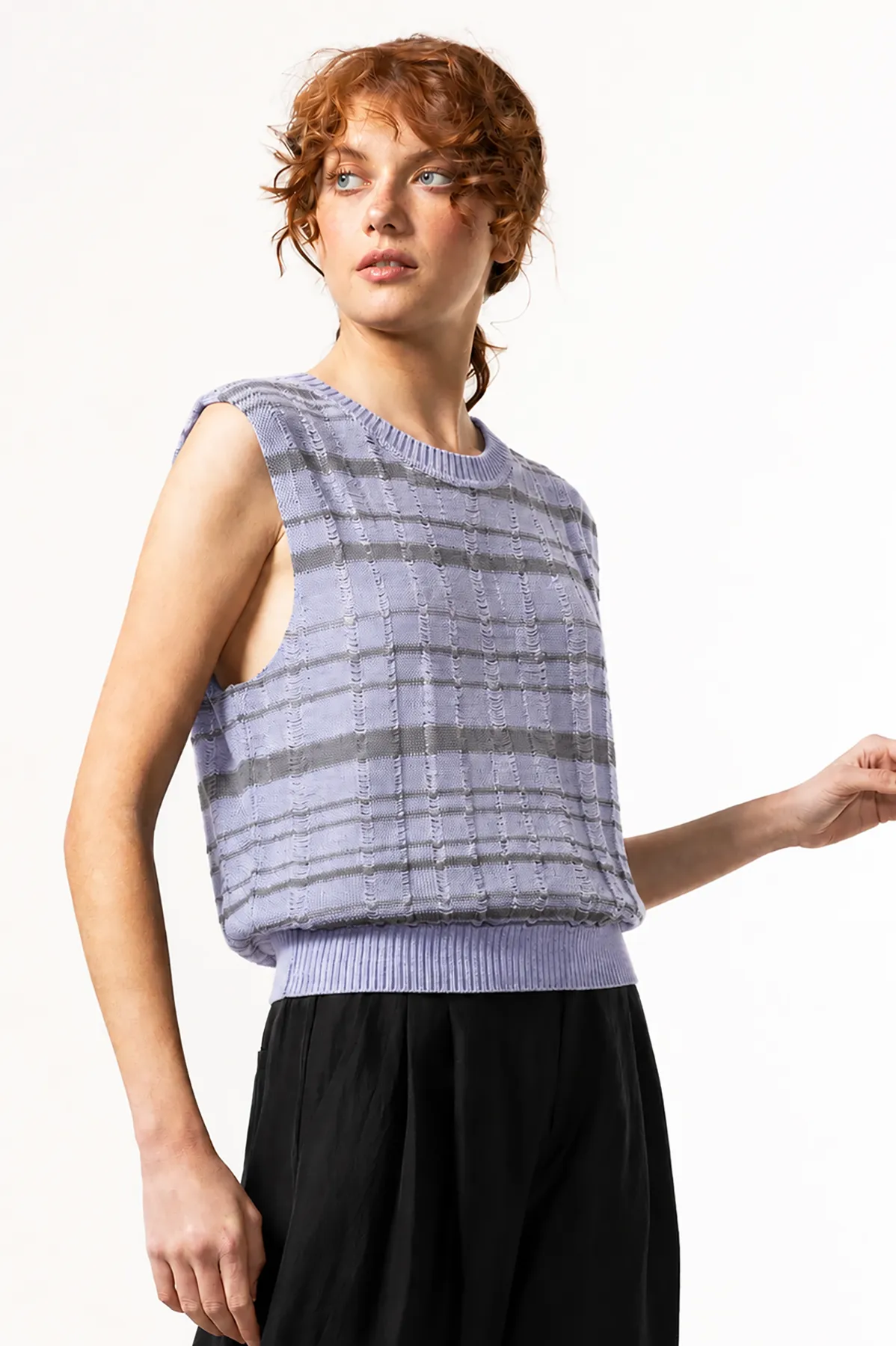 Top Tejido Relieve Lineal