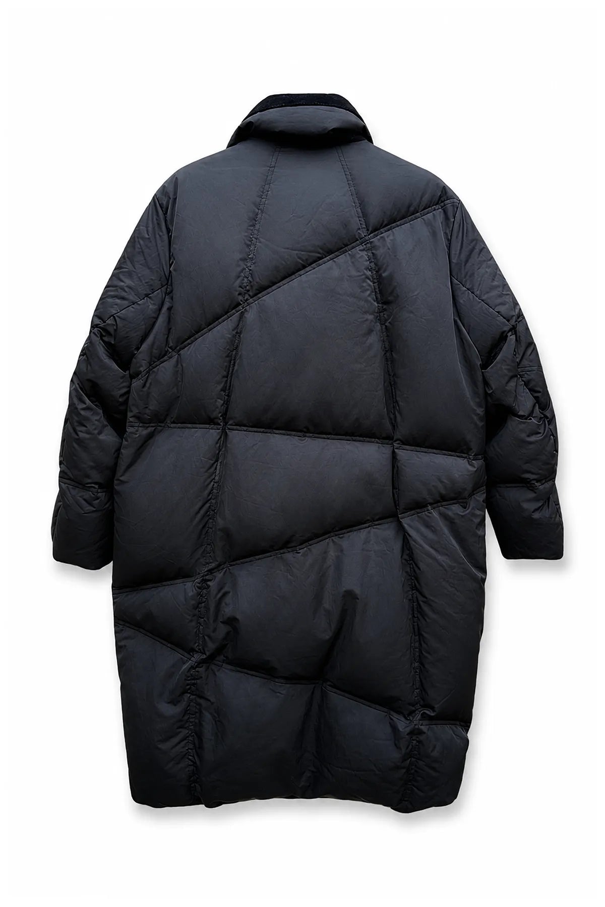 Parka Pluma y Terciopelo Negra
