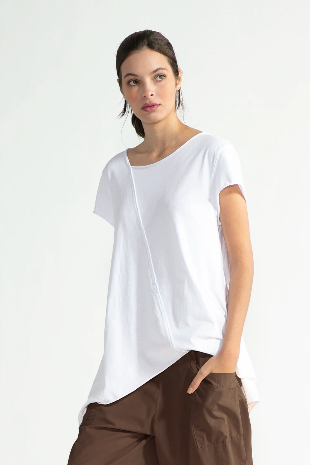 RAGGA Polera Atila Blanca Perfil