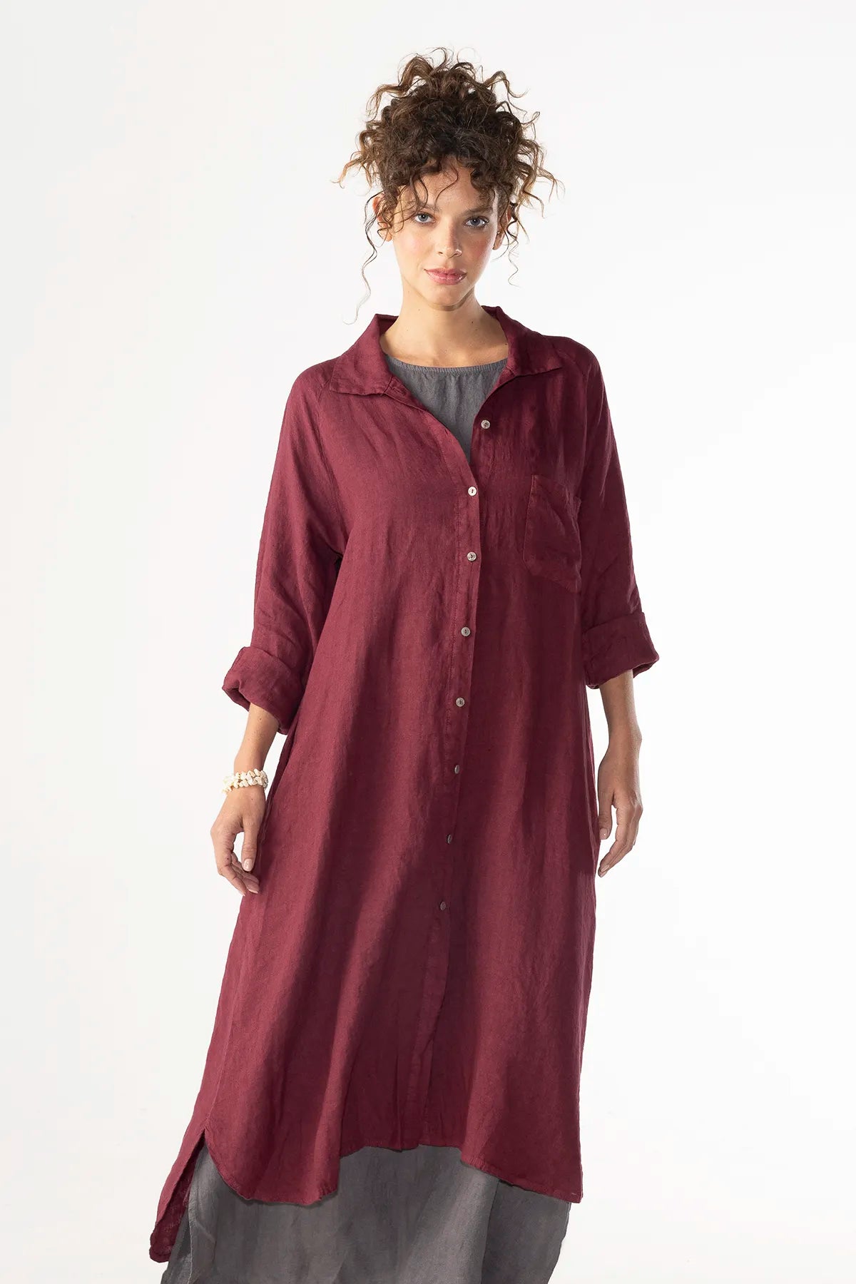 Vestido Camisero Silvana Lino