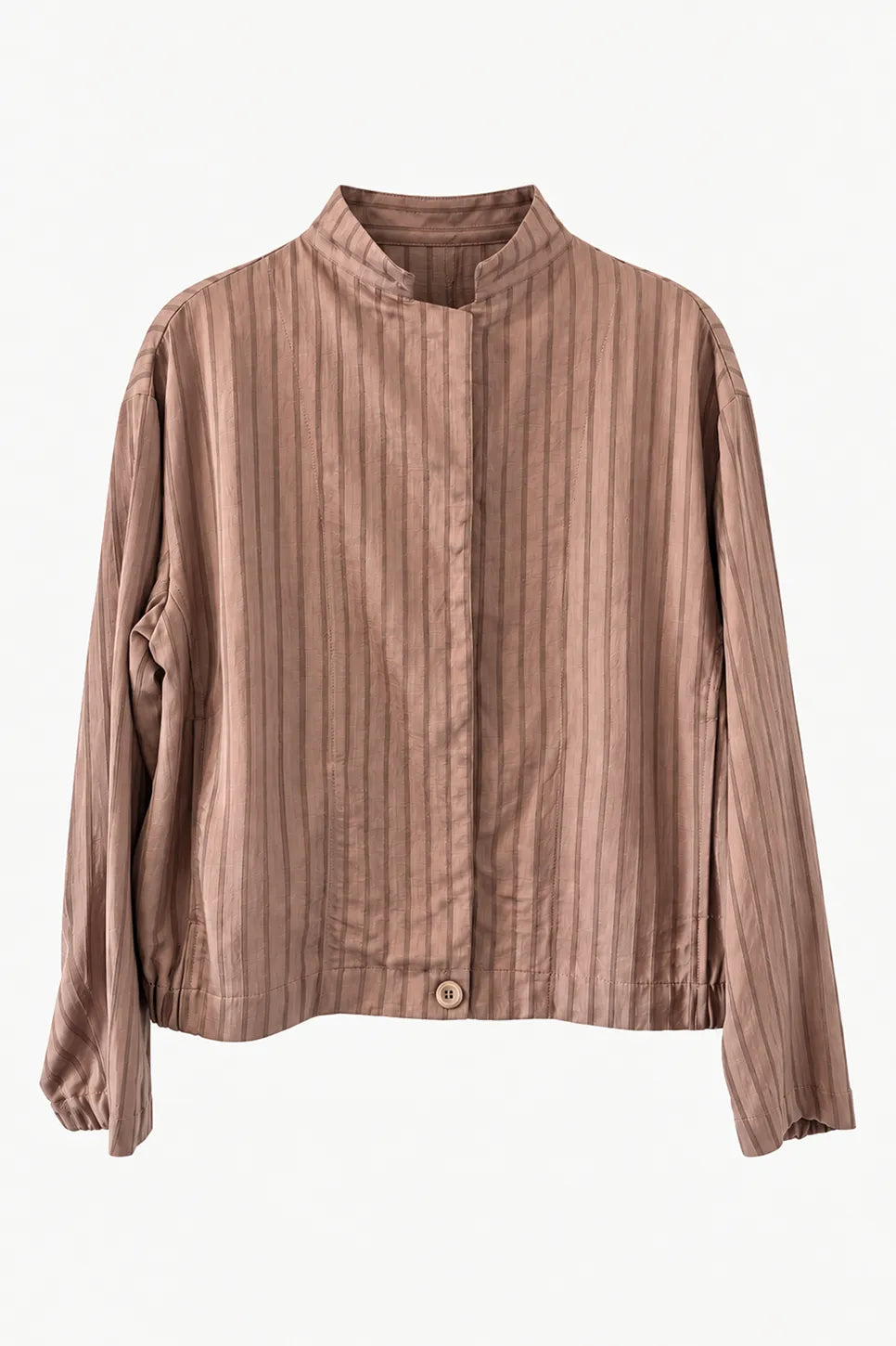 Ragga Chaqueta Mao Listada Lino Tencel cerrada