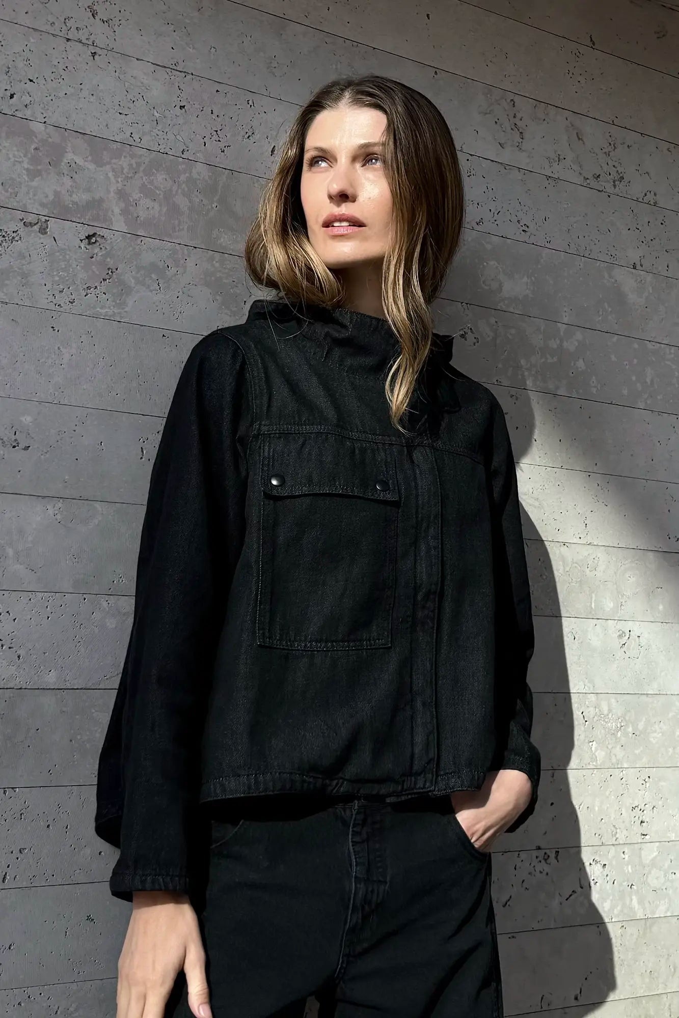 Chaqueta Puelo Black Denim