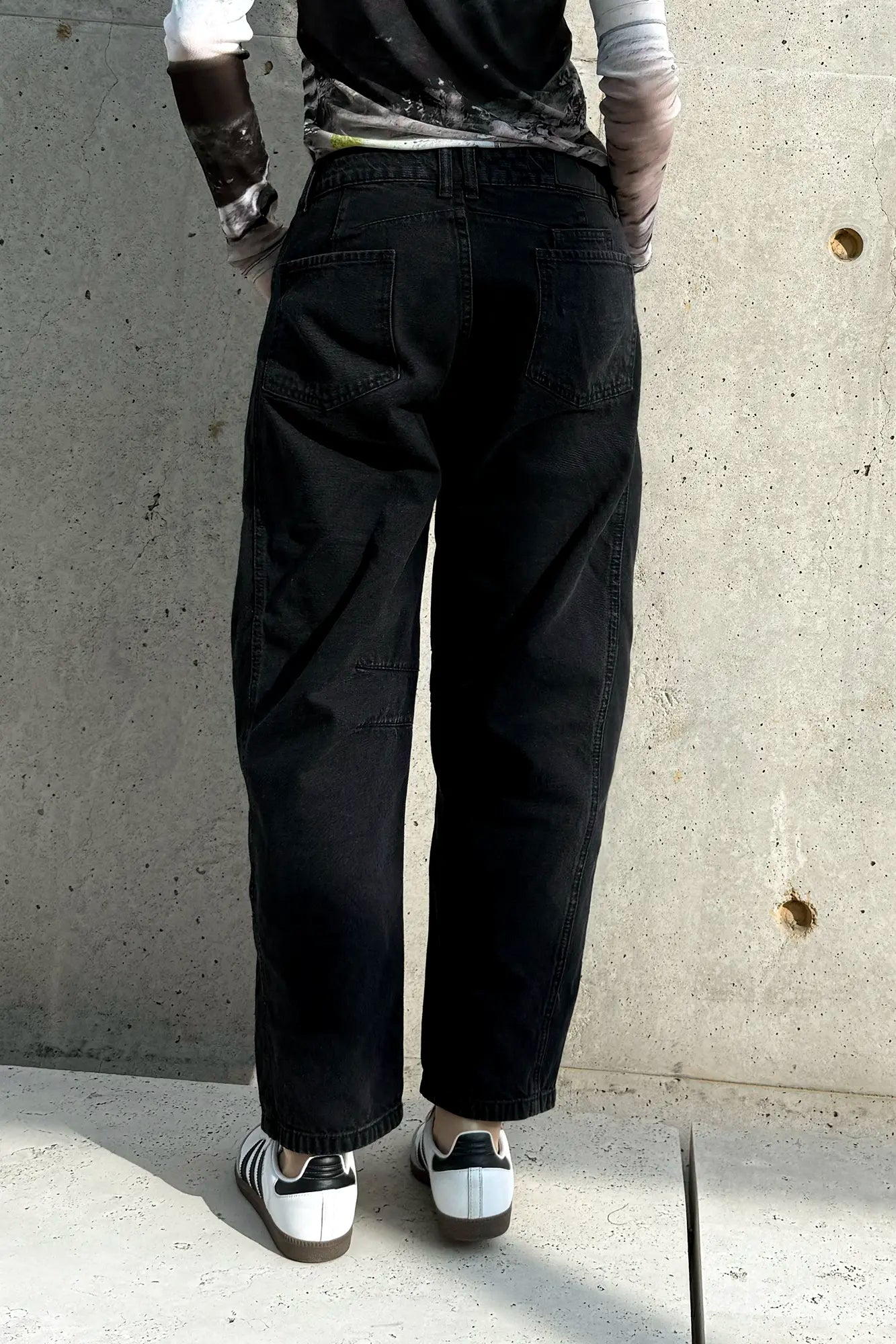 Jeans Barrel Black Denim