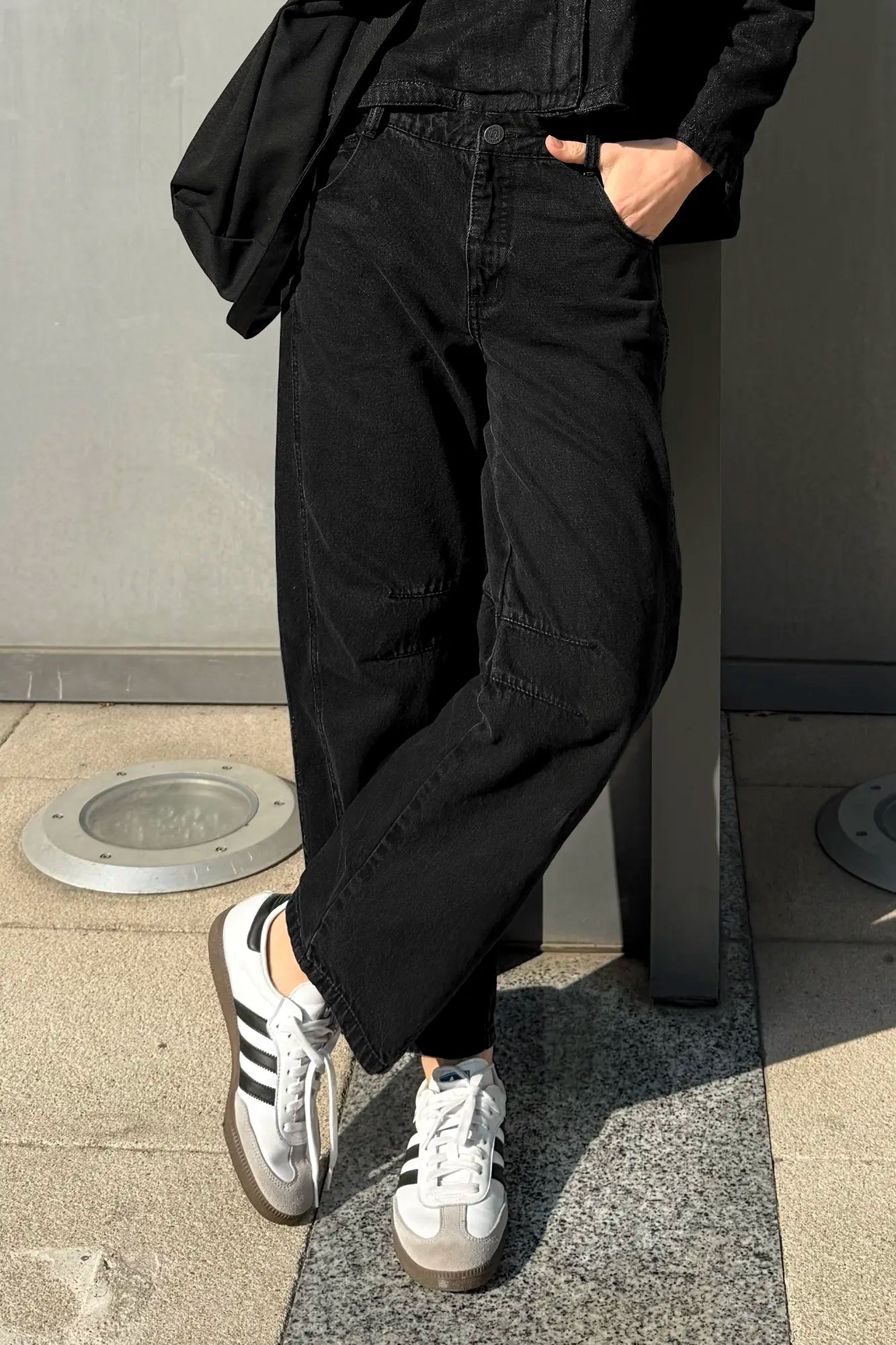 Jeans Barrel Black Denim