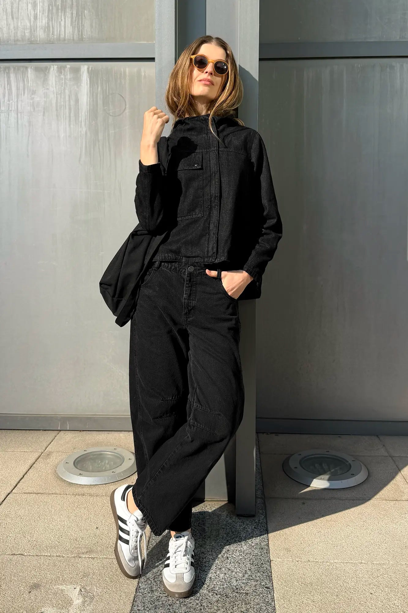 Jeans Barrel Black Denim