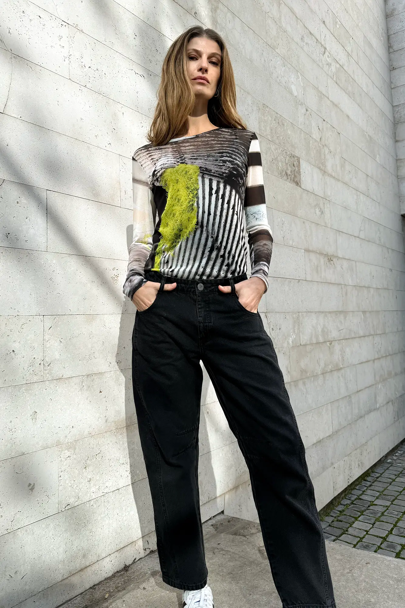 Jeans Barrel Black Denim