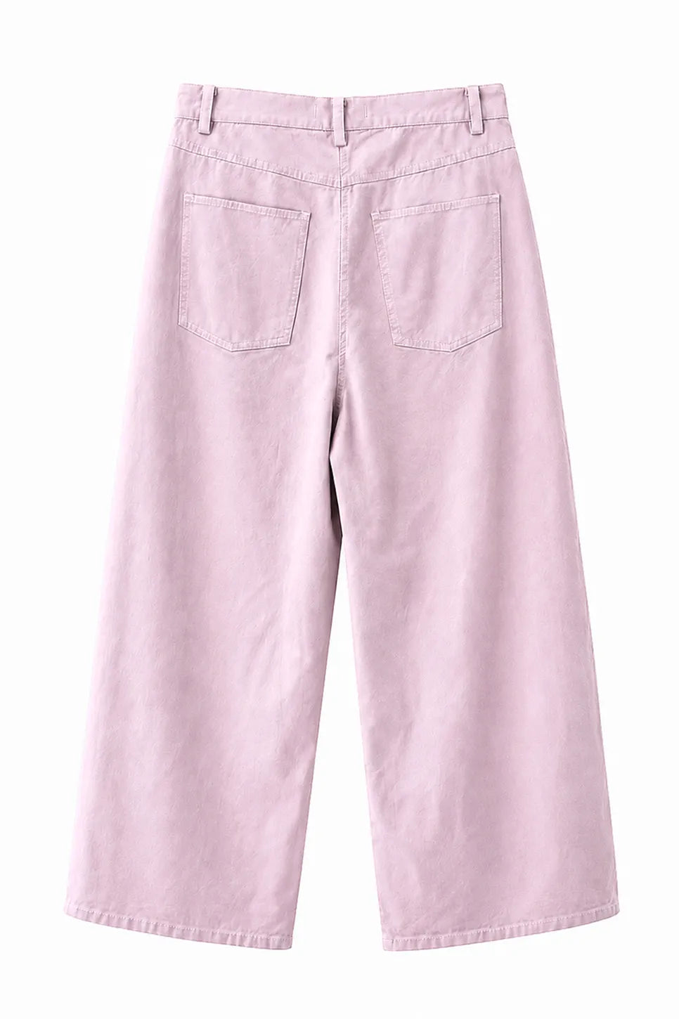 Ragga Pantalón Denim Recto Rosa Espalda