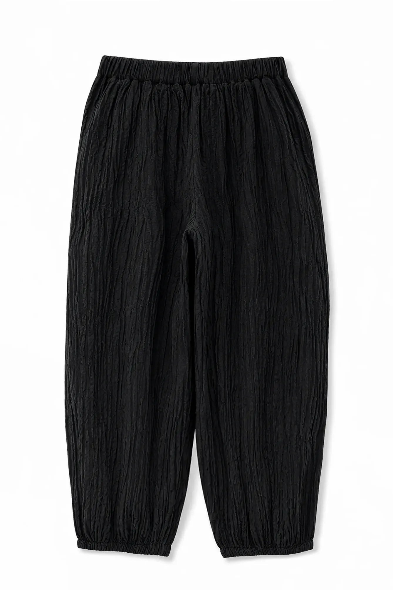 Ragga Pantalon Vaina Corrugado Negro espalda