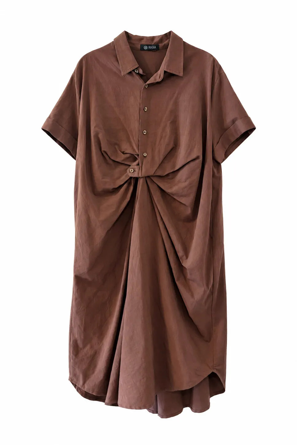 Ragga Vestido Algodón Nudo Frente