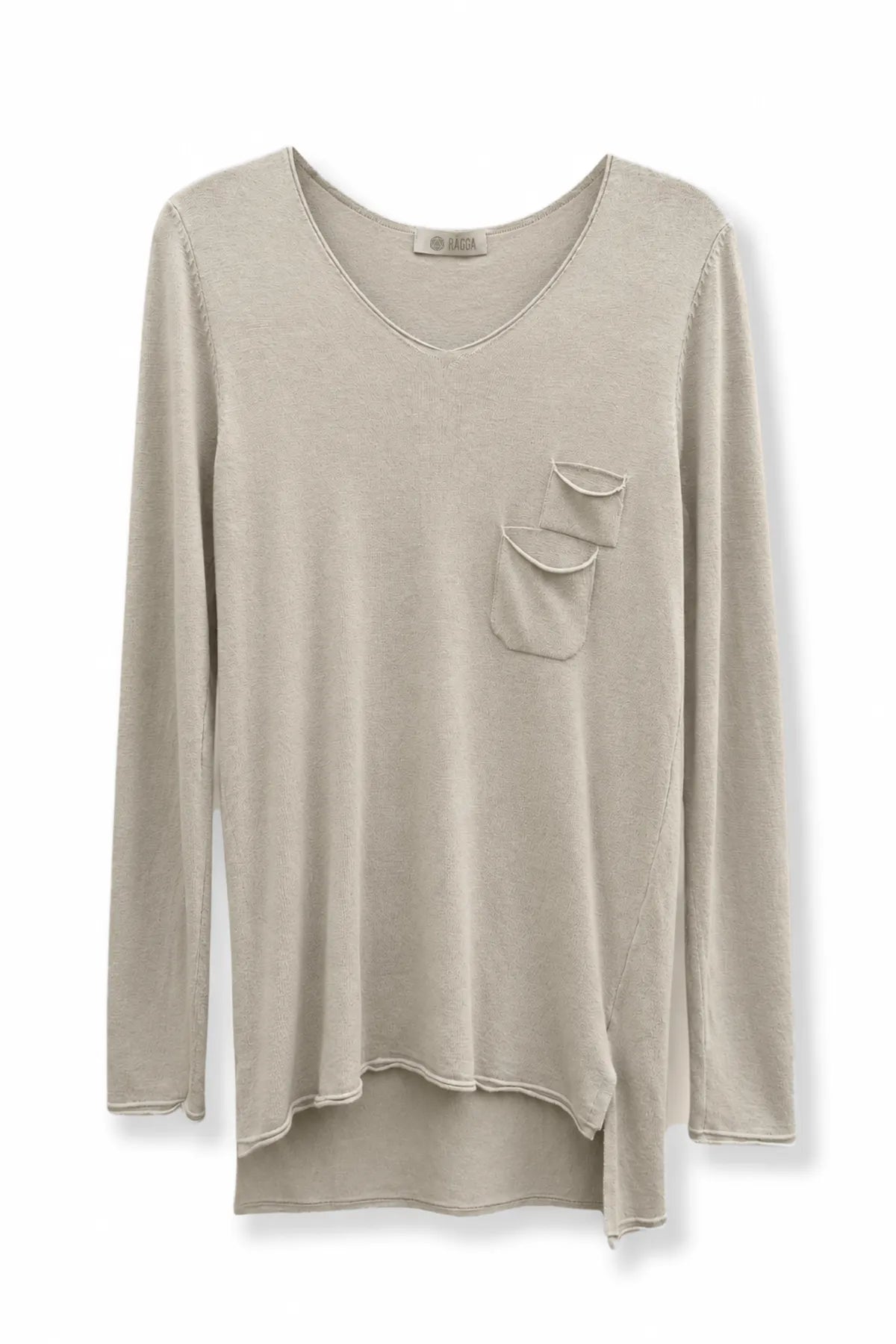 Sweater Viscosa V Doble Bolsillo