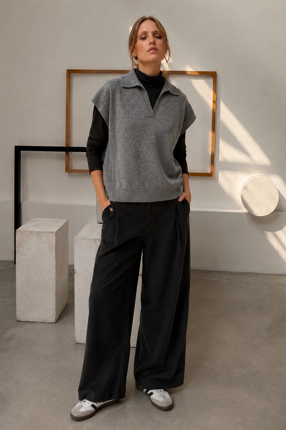 Sweater Gris Lana Yak