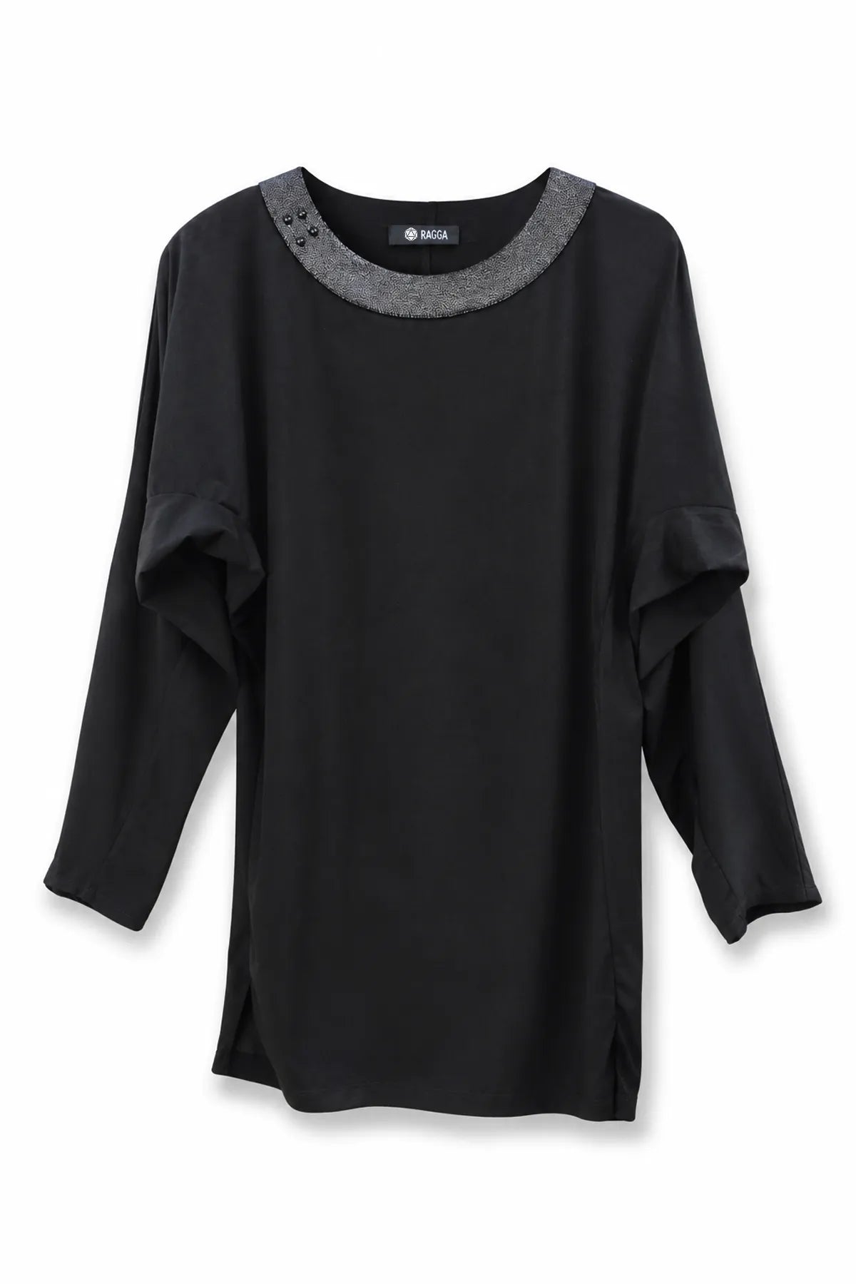 Polera Lycra Negra Cuello Craq