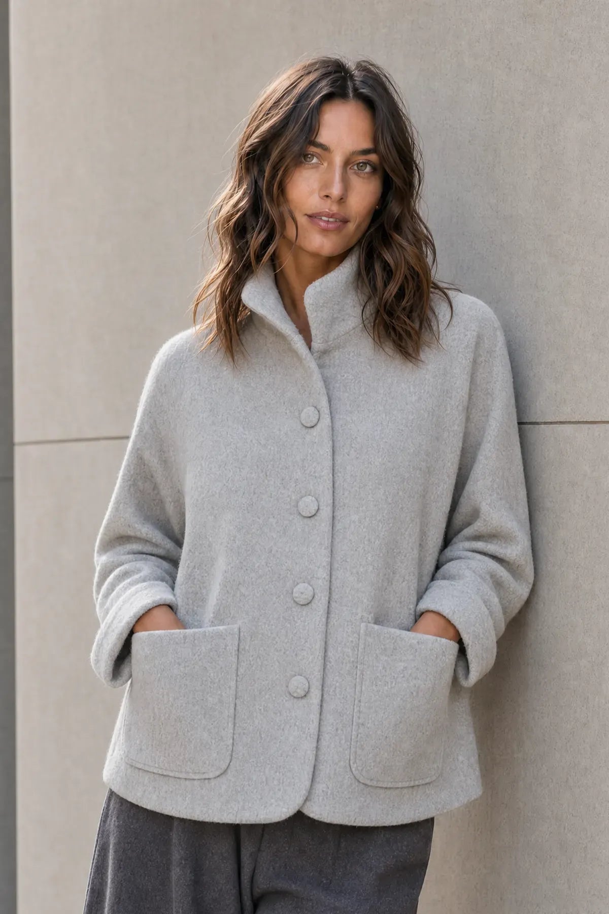 Chaqueta Lana Marfil
