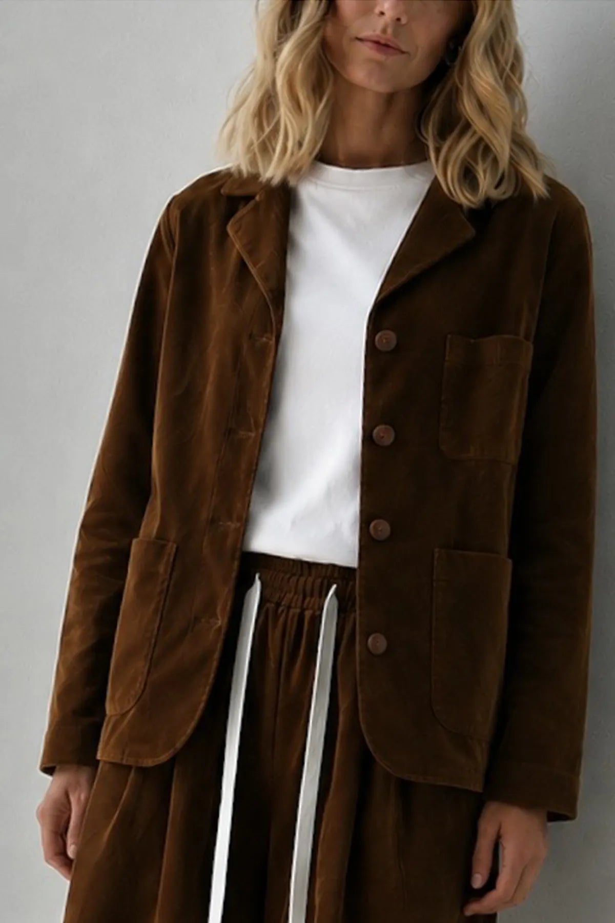 Chaqueta Terciopelo Bolsillos