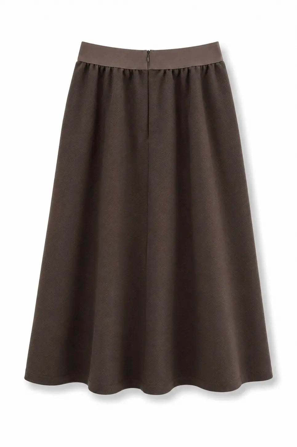 Falda Gabardina Lana Chocolate
