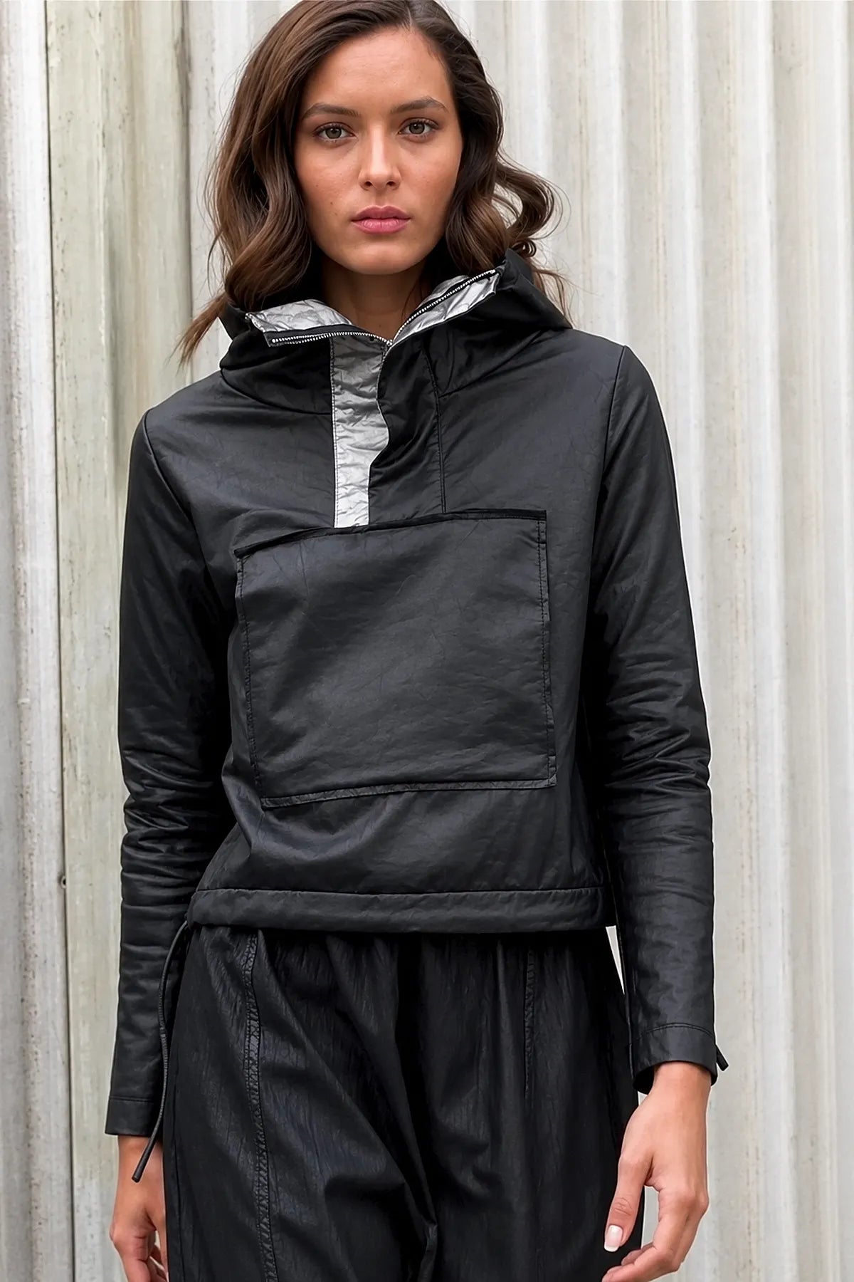 Chaqueta Capucha Algodón Encerado