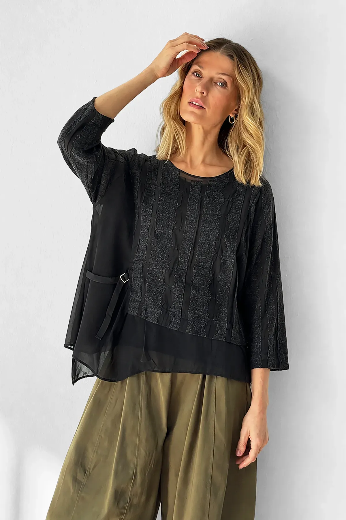Polera Capas Negra