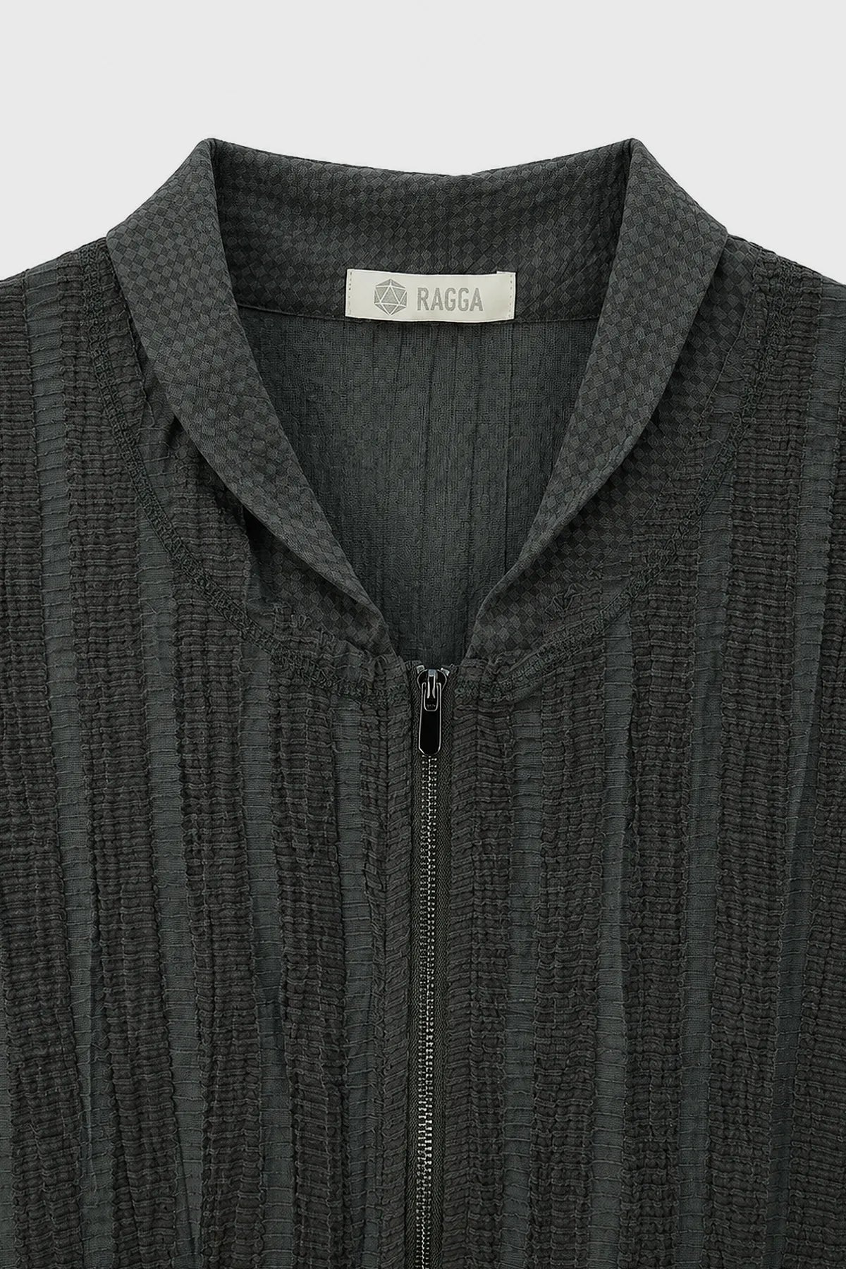 Chaqueta Cierre Relieves Verde