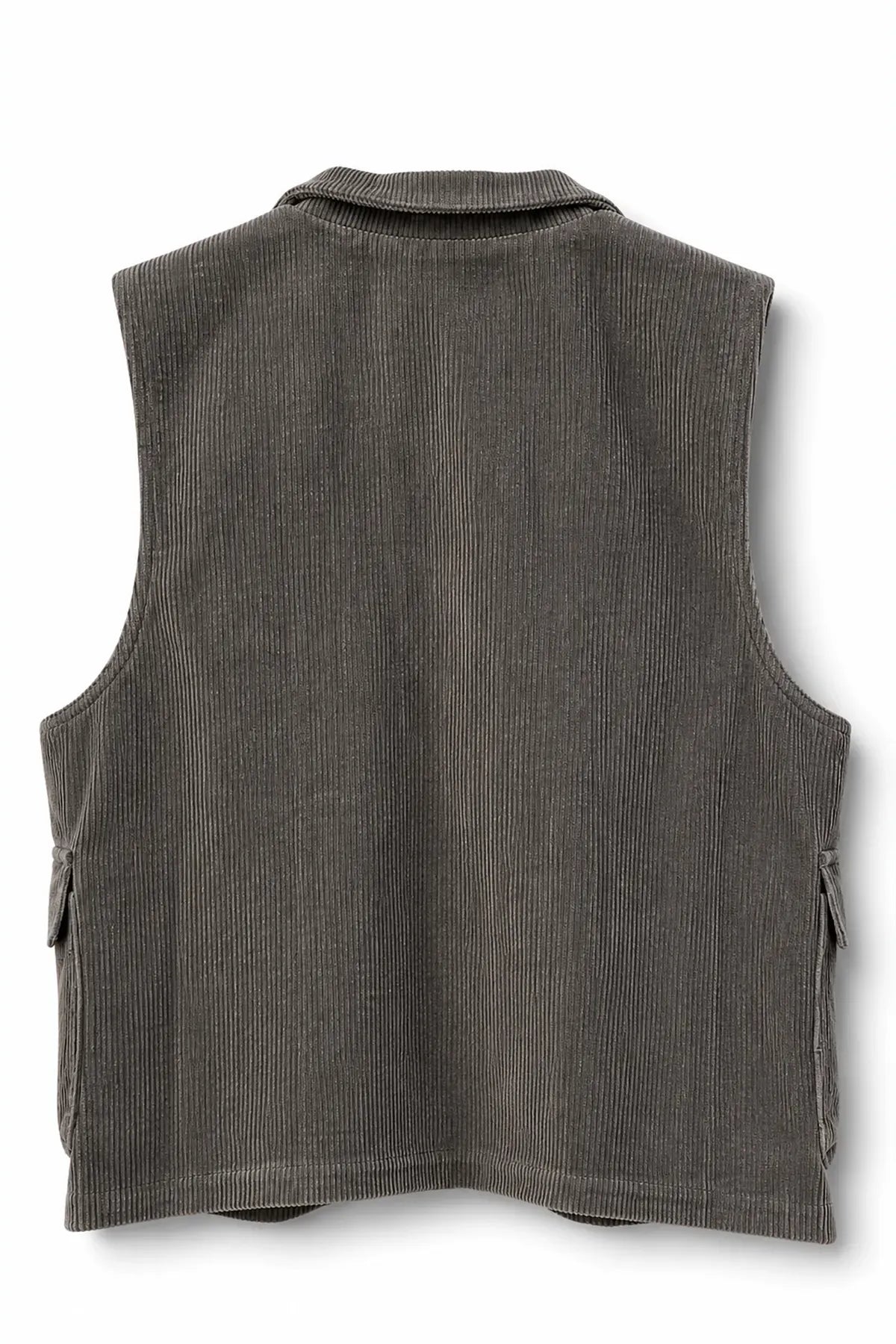 Gilet abotonada gris/vison