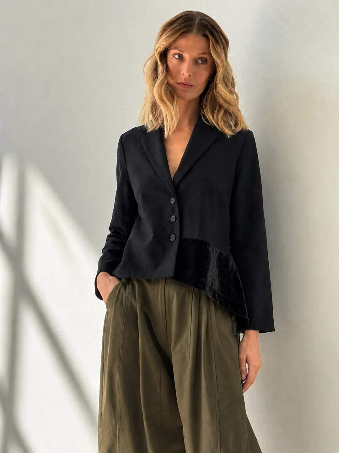 Chaqueta Lana y Terciopelo