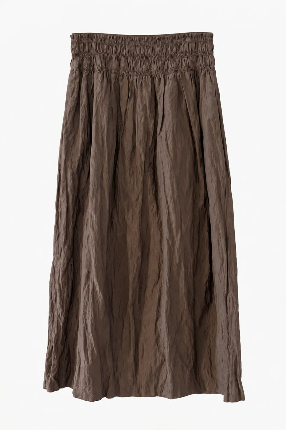 Falda Cacao Tencel Corrugado