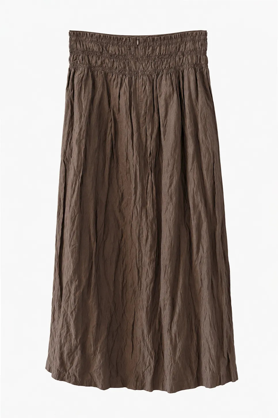 Falda Cacao Tencel Corrugado