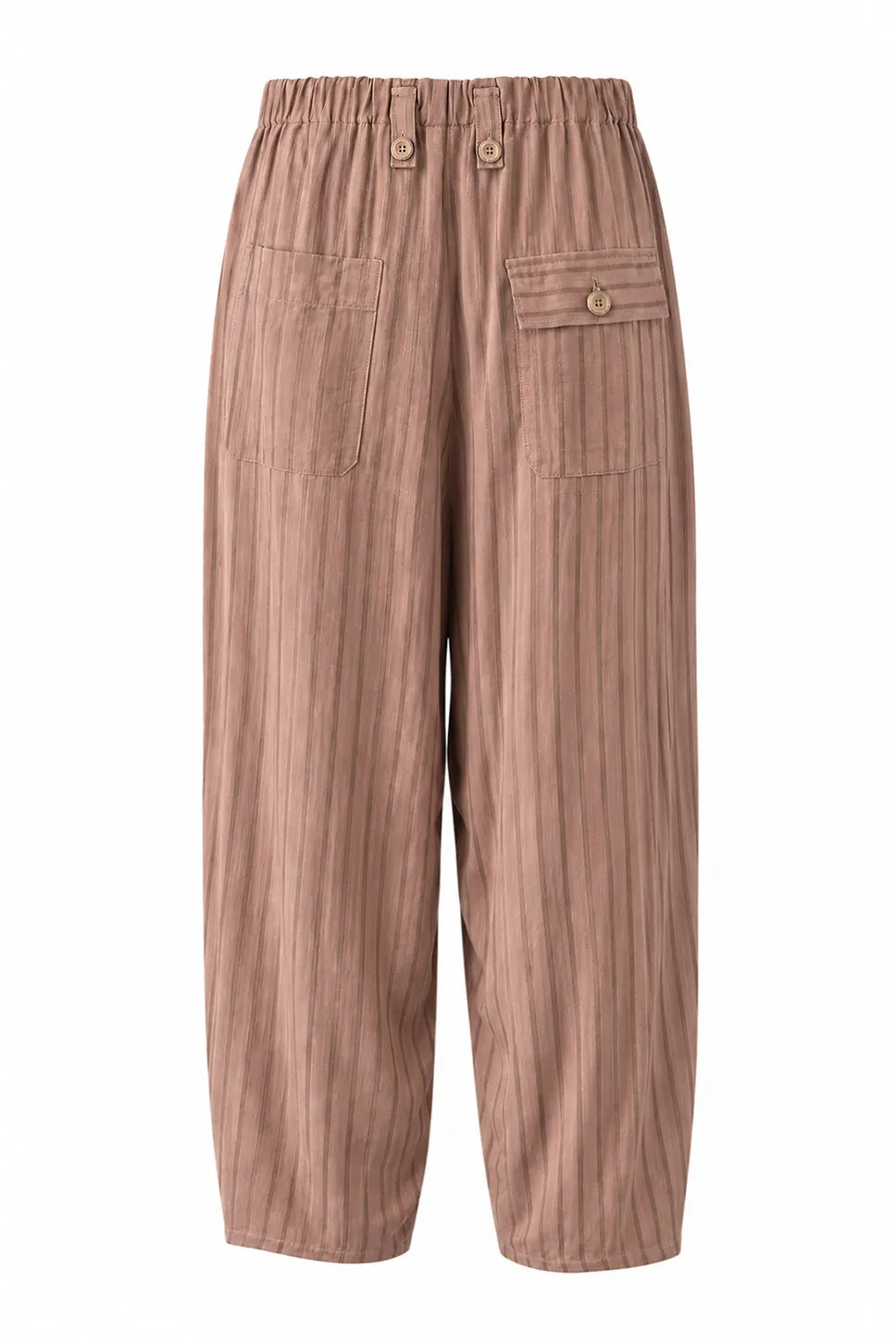 Pantalón Listado Lino Tencel