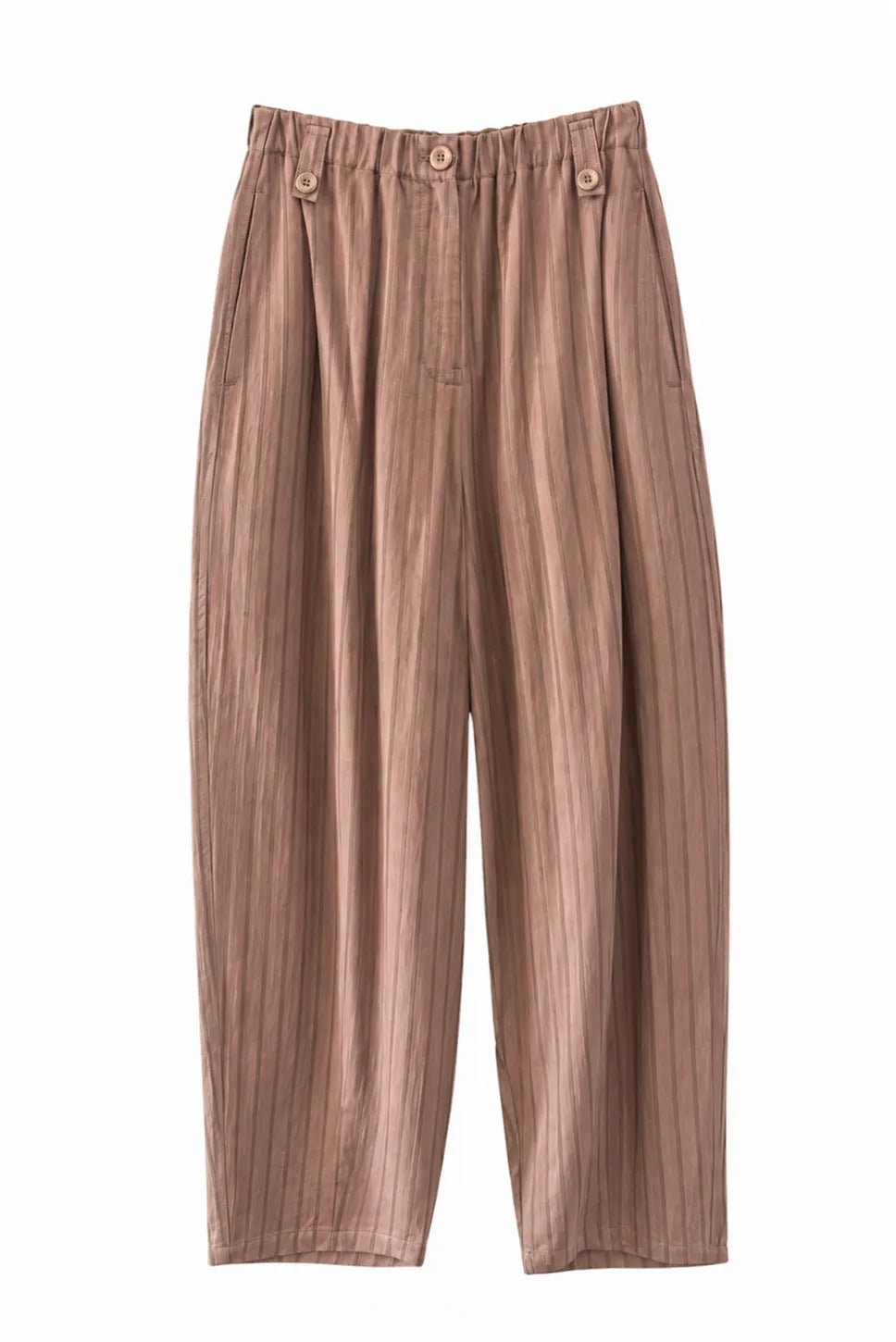 Pantalón Listado Lino Tencel