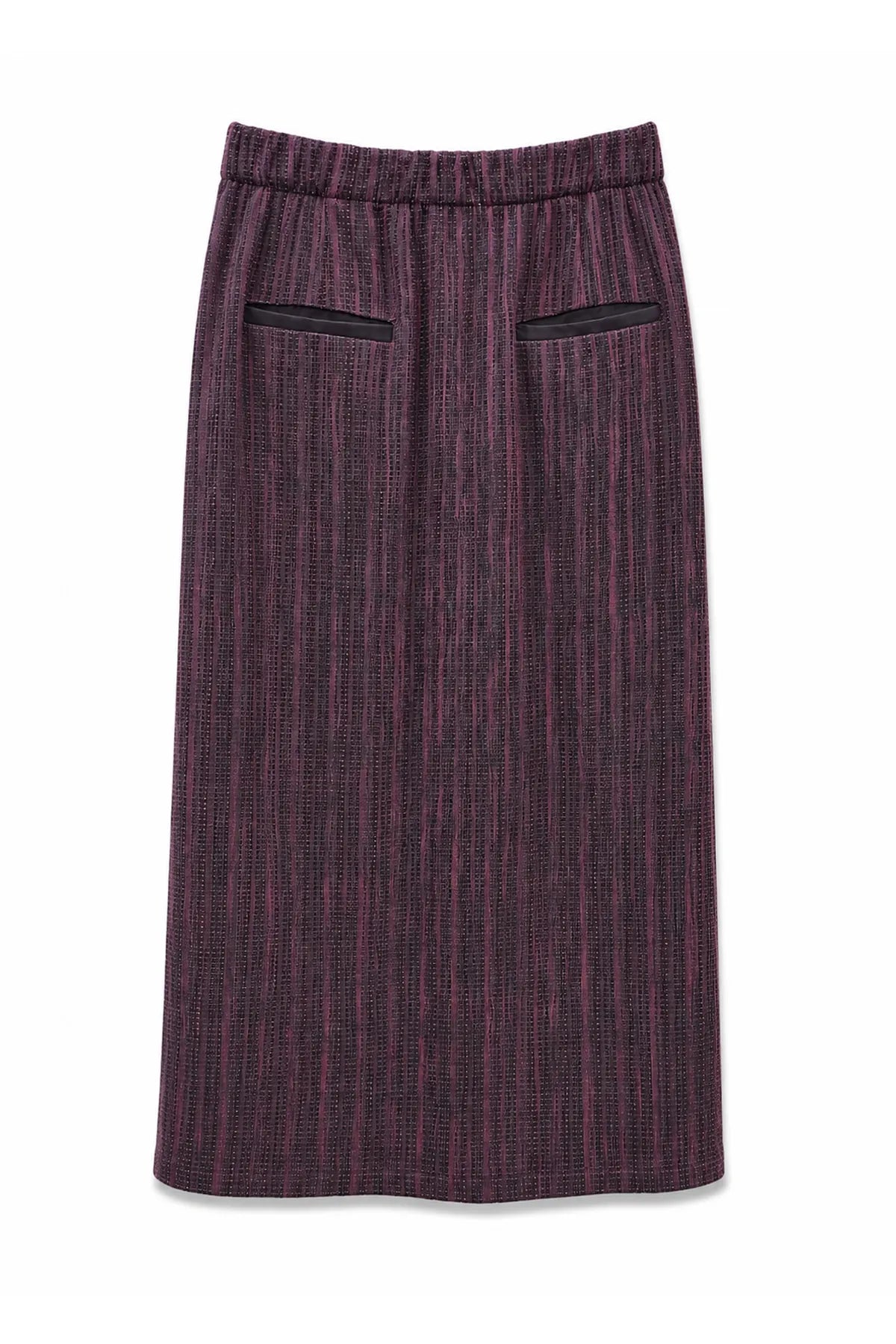 Falda Tencel Relieve  Berenjena