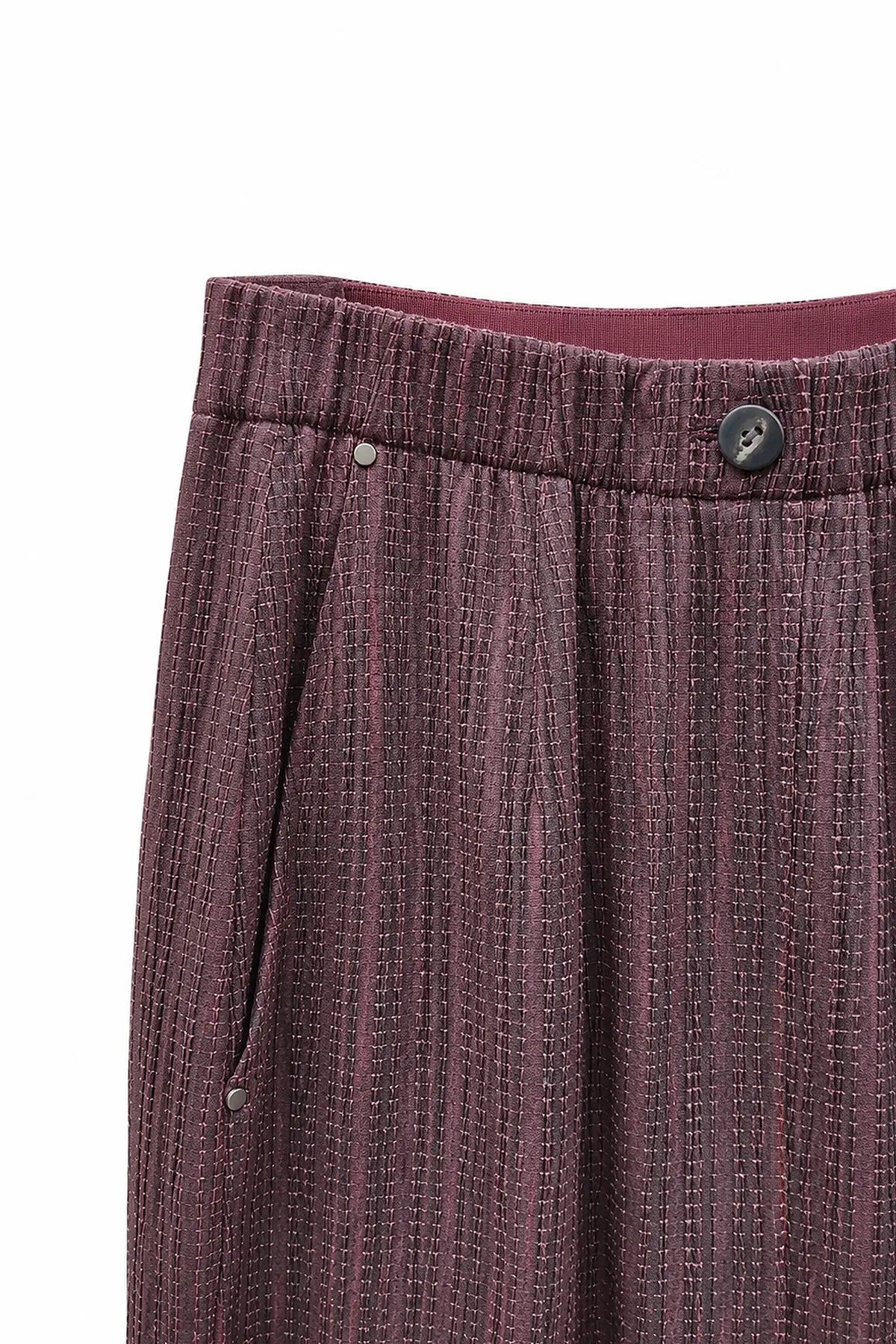 Falda Tencel Relieve  Berenjena