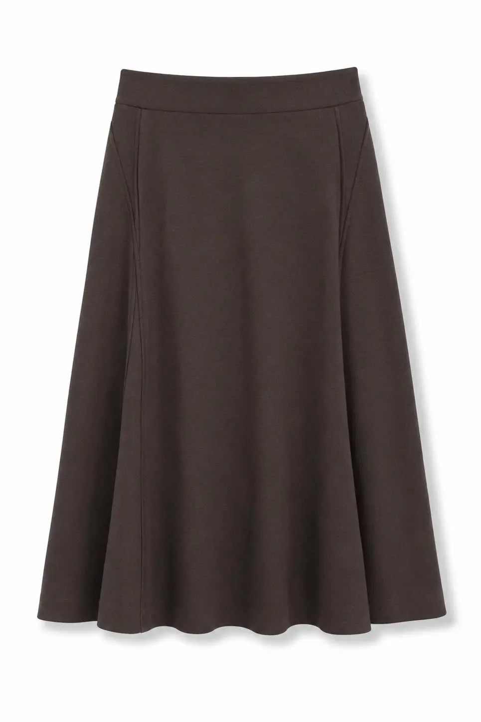 Falda Gabardina Lana Chocolate