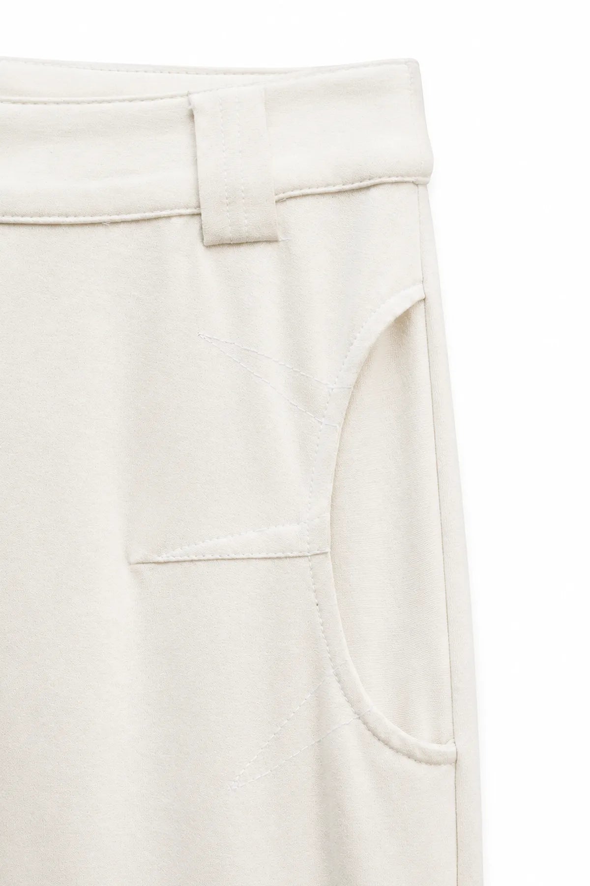 Pantalon Blanco Tiro Largo