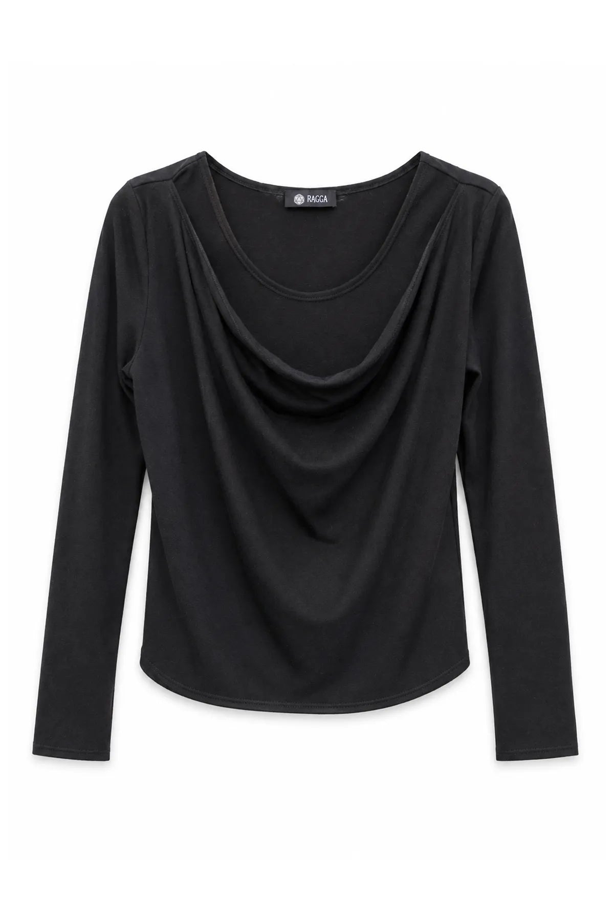Polera Negra Algodon Bote