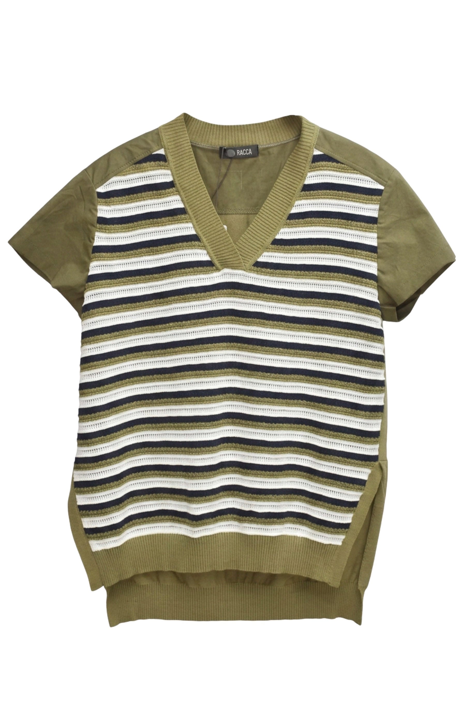 Polera Oliva Lineas