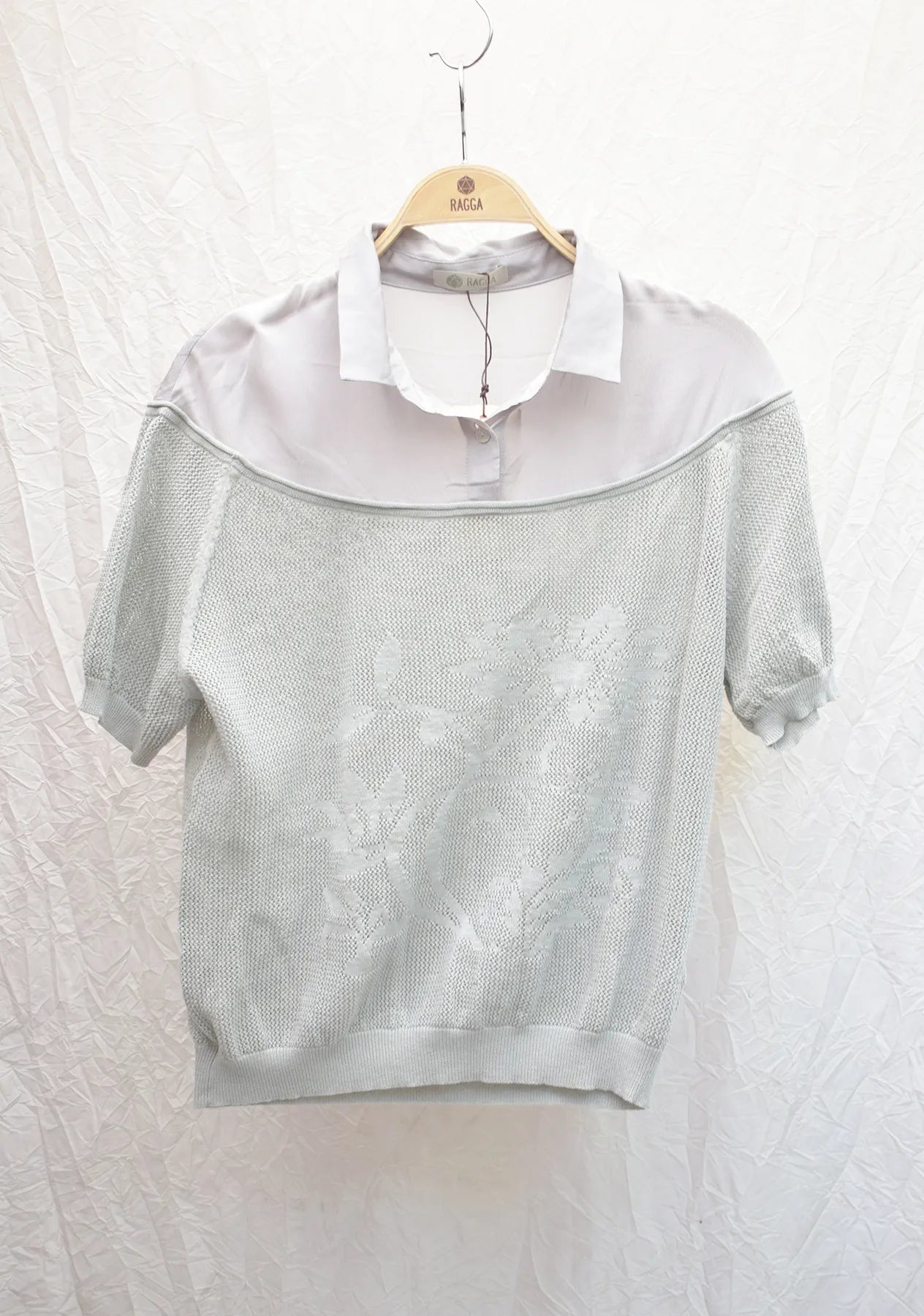 Polera Tejida Con Flores