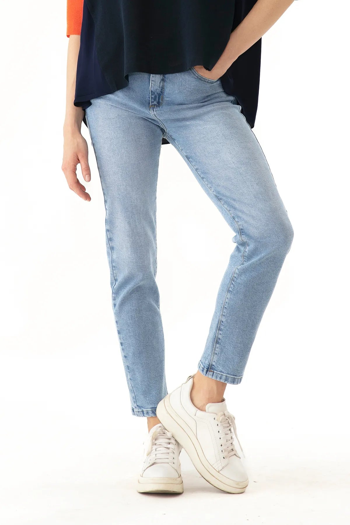Jeans Denim Basic Exos Celeste
