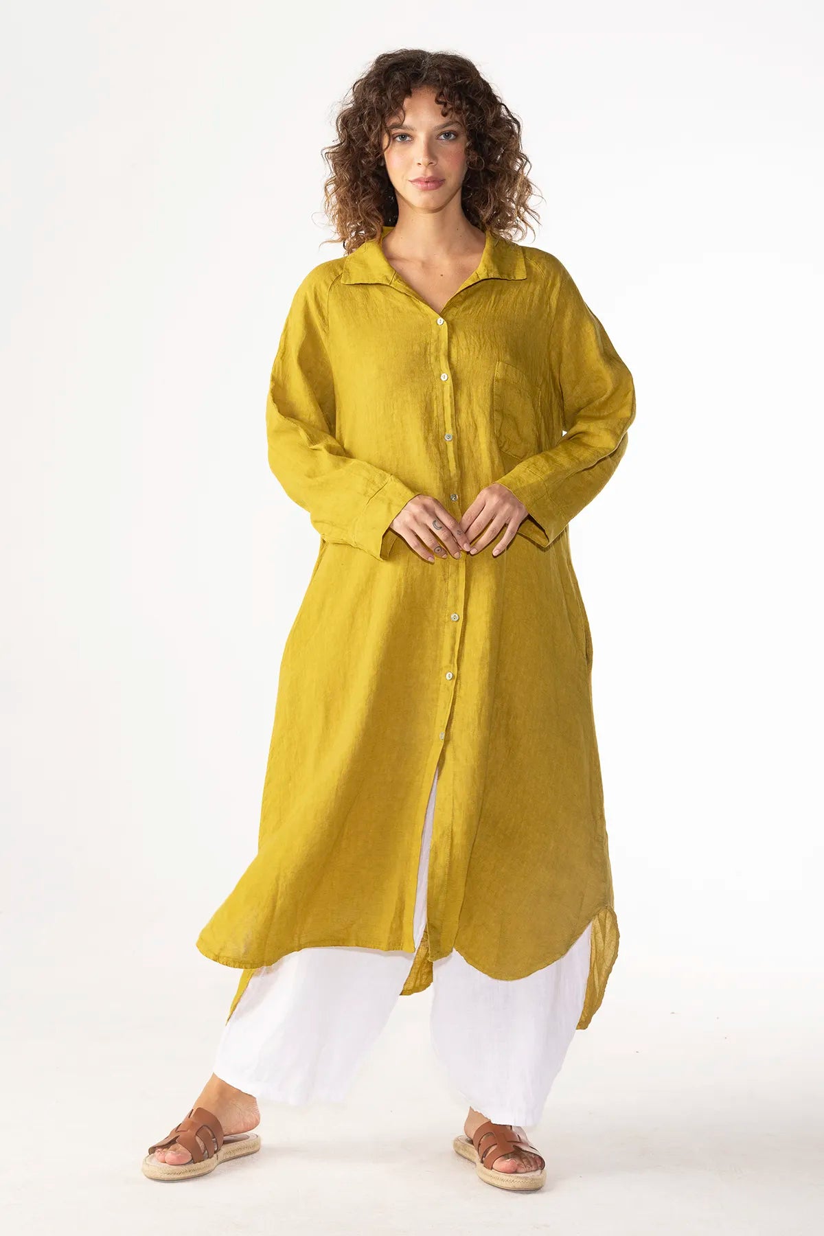 Vestido Camisero Silvana Lino