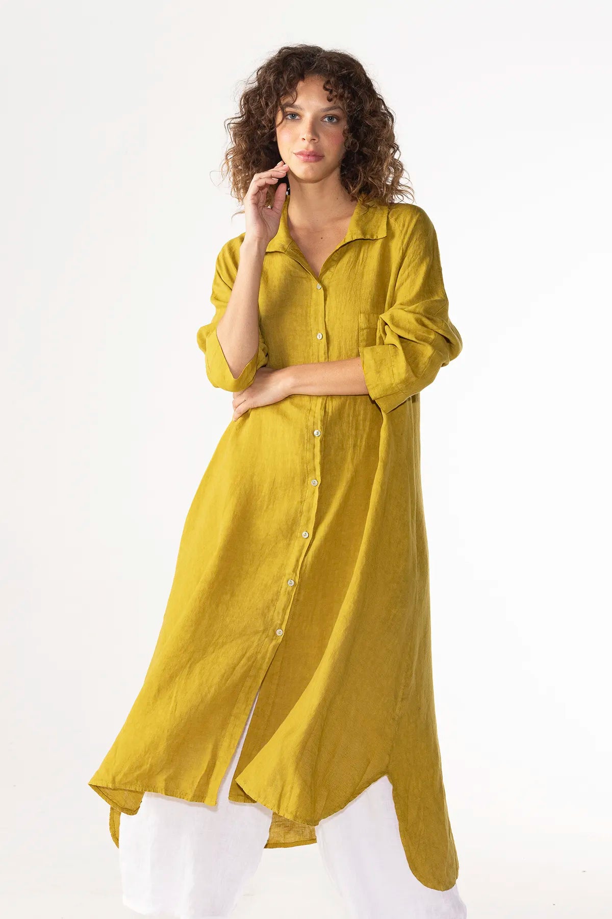 Vestido Camisero Silvana Lino