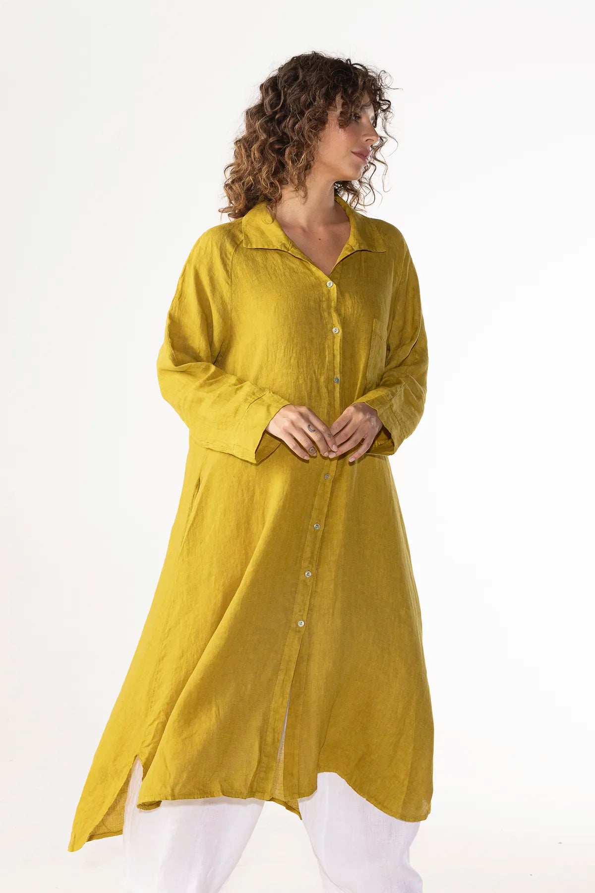 Vestido Camisero Silvana Lino