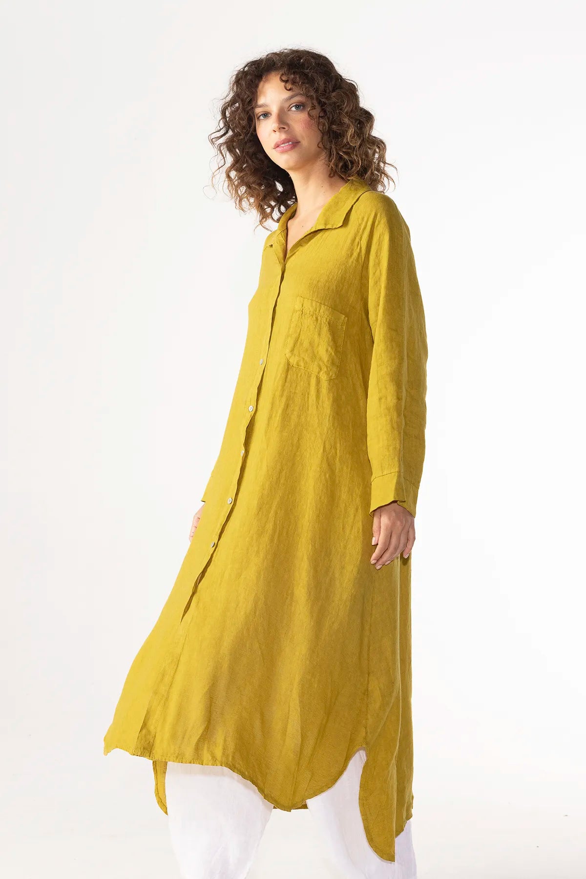 Vestido Camisero Silvana Lino