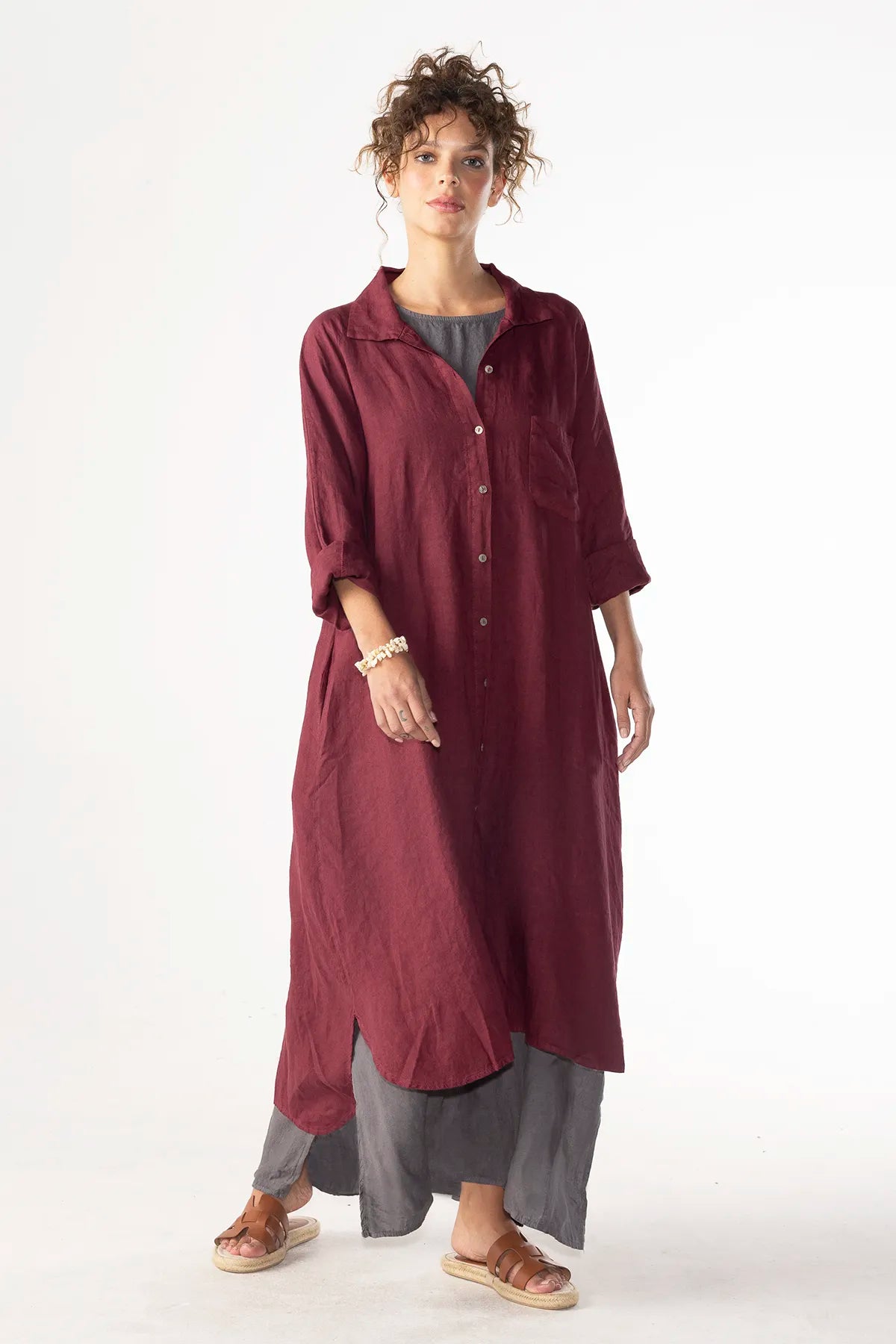 Vestido Camisero Silvana Lino