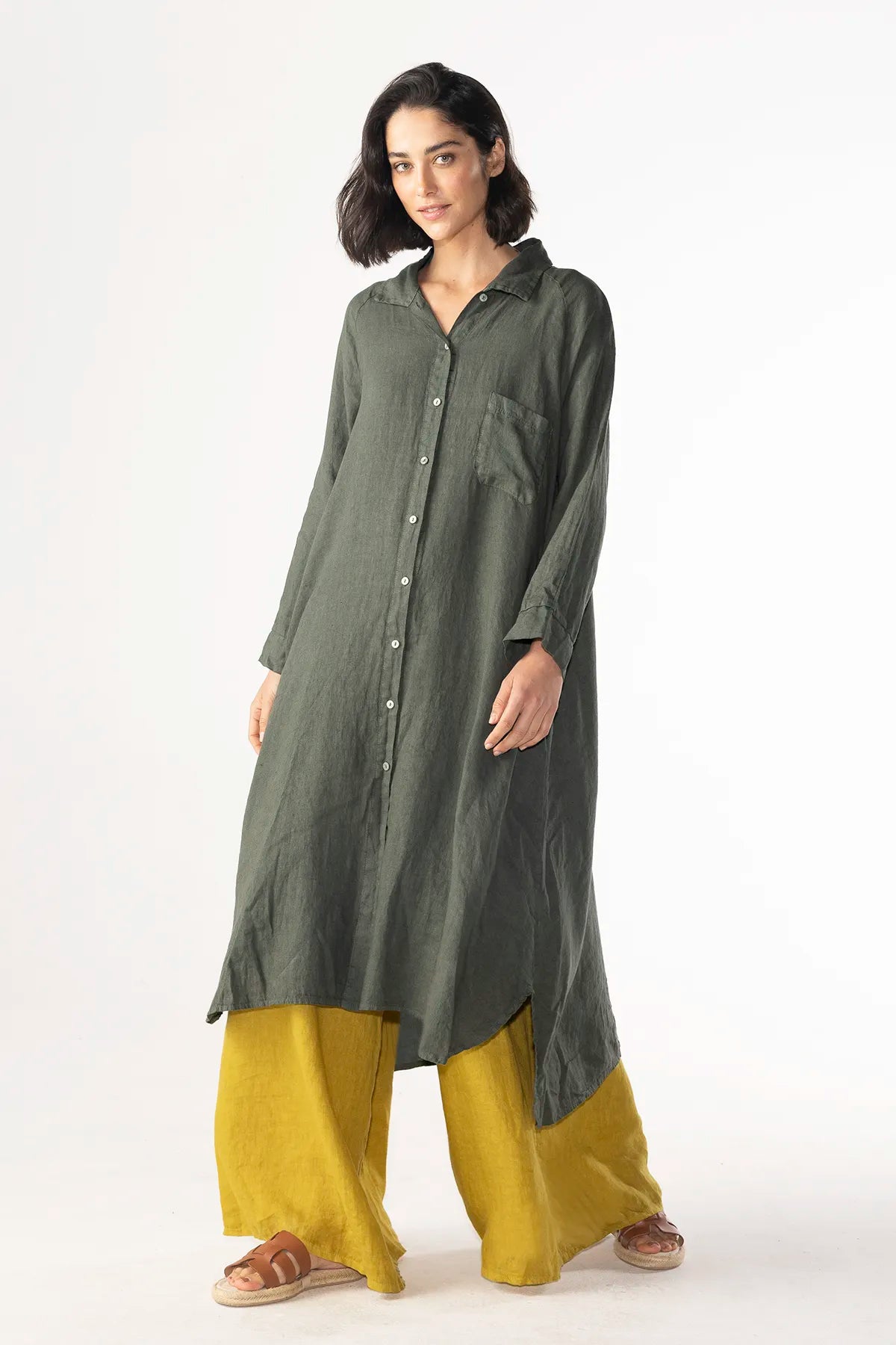 Vestido Camisero Silvana Lino