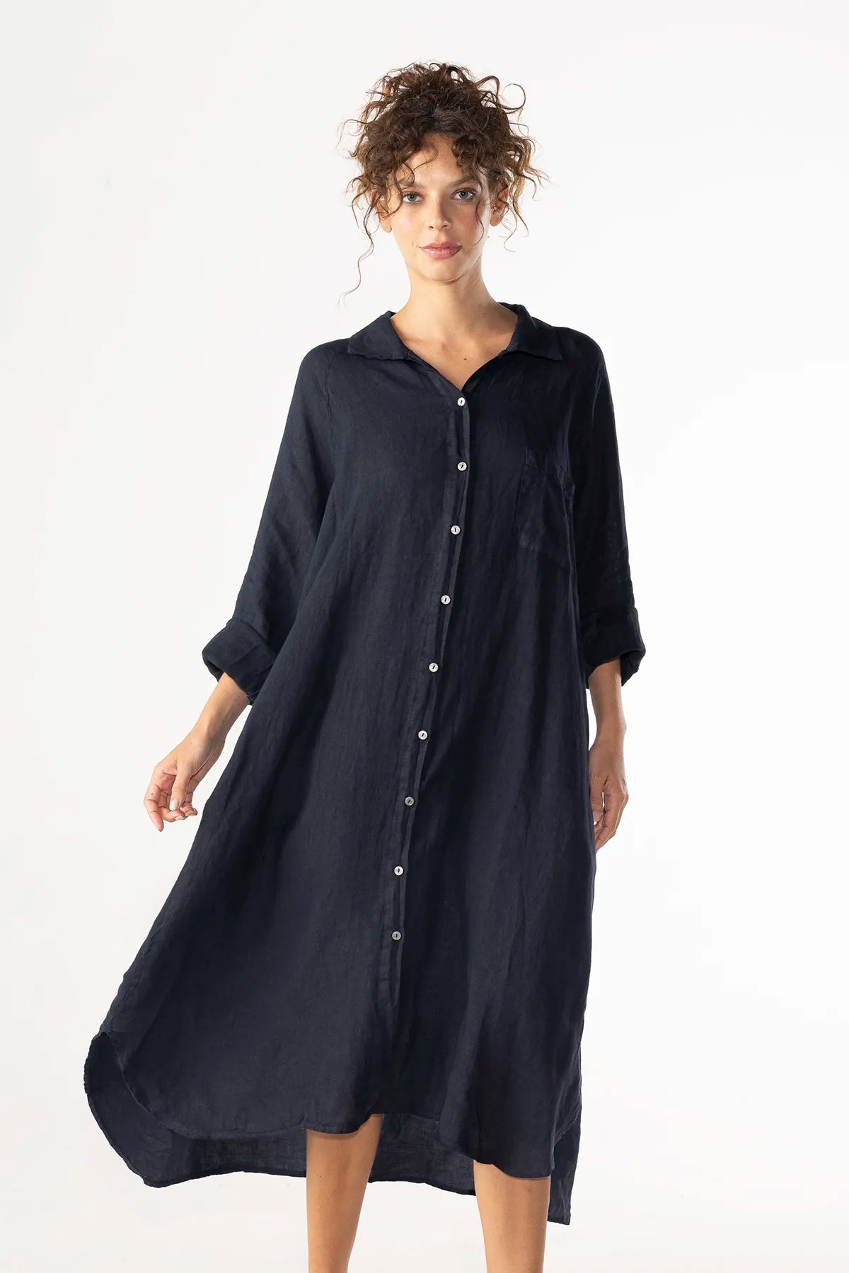 Vestido Camisero Silvana Lino