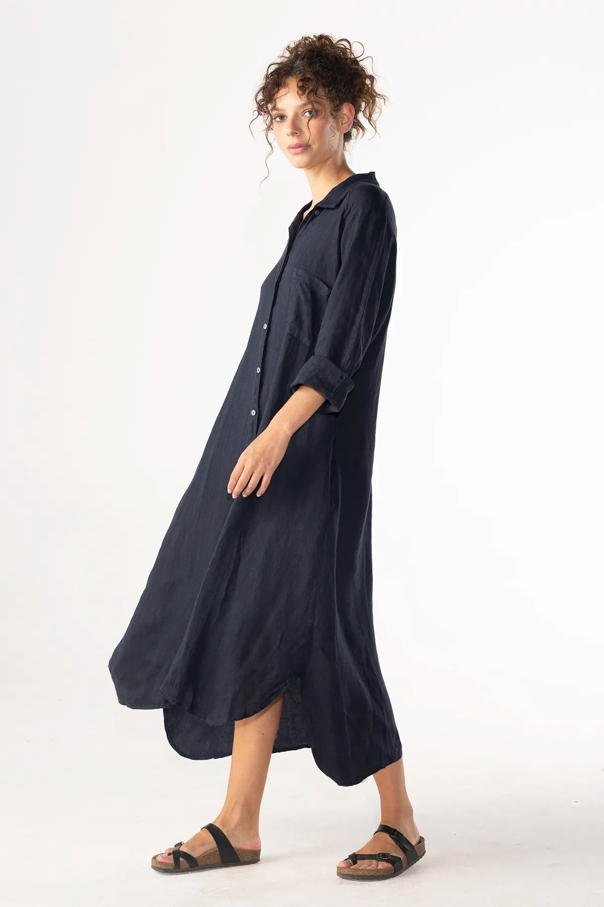 Vestido Camisero Silvana Lino