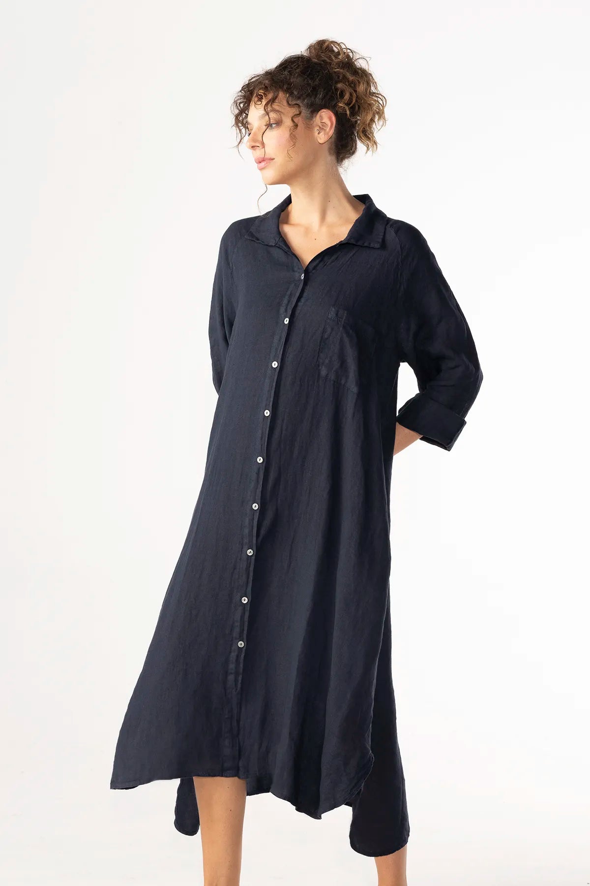 Vestido Camisero Silvana Lino